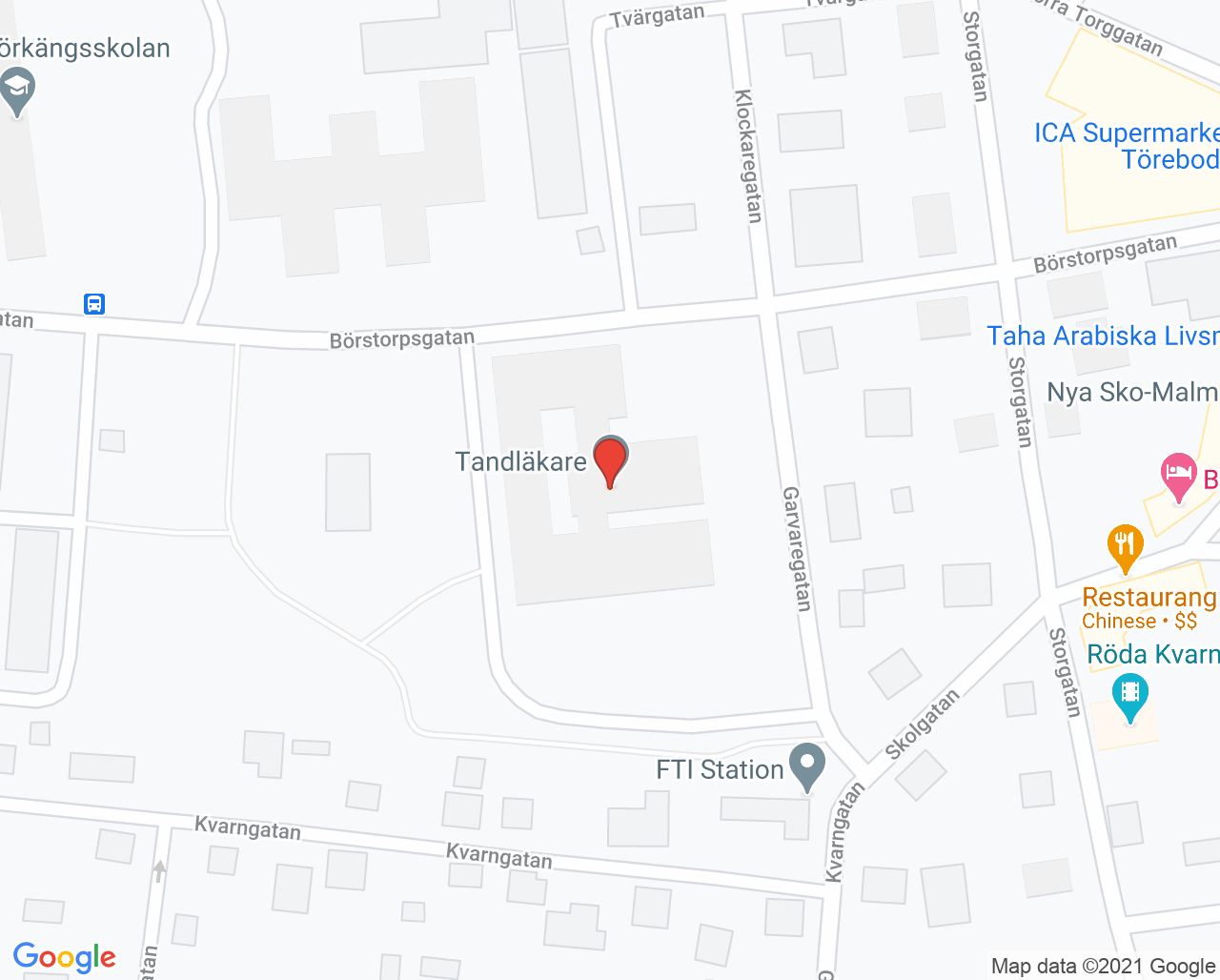 Karta till Närhälsan Töreboda rehabmottagning, Töreboda