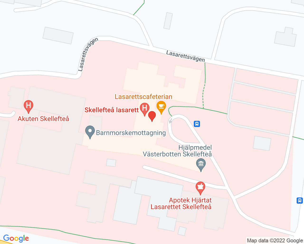 Karta till Ortopedi Skellefteå