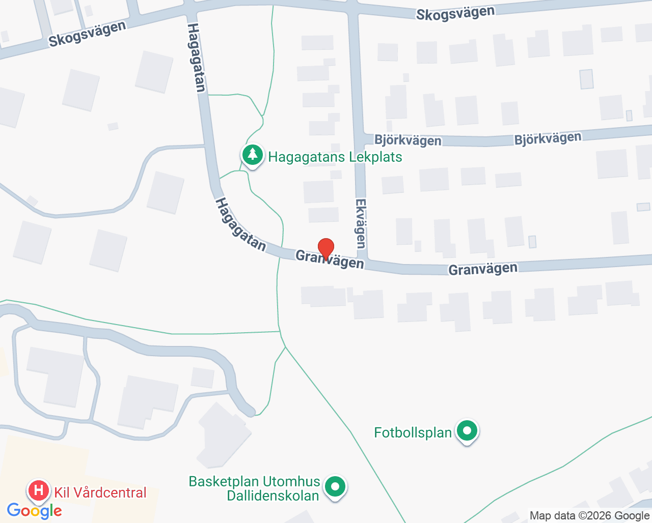 Karta till Fysioterapimottagningen Kil