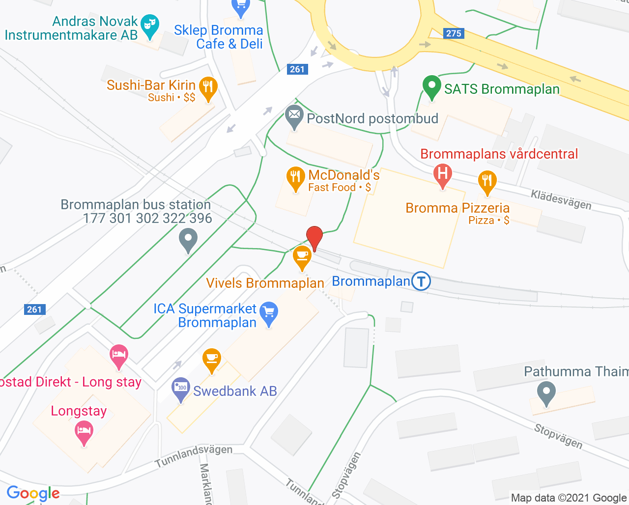 Karta till Disktriktssköterska, BrommaAkuten - Vårdcentral