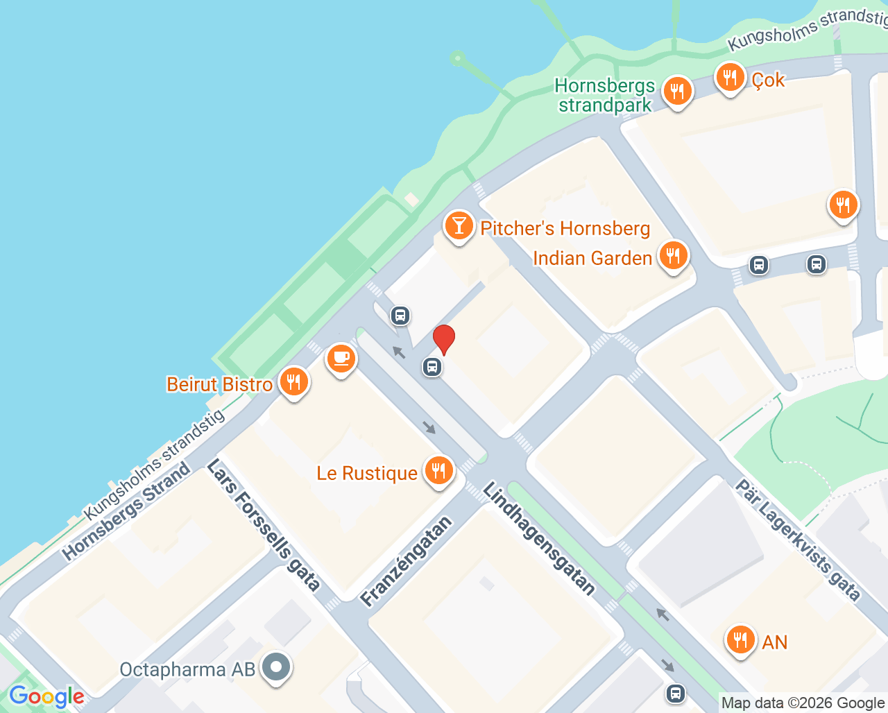 Karta till Meliva vårdcentral Hornsberg
