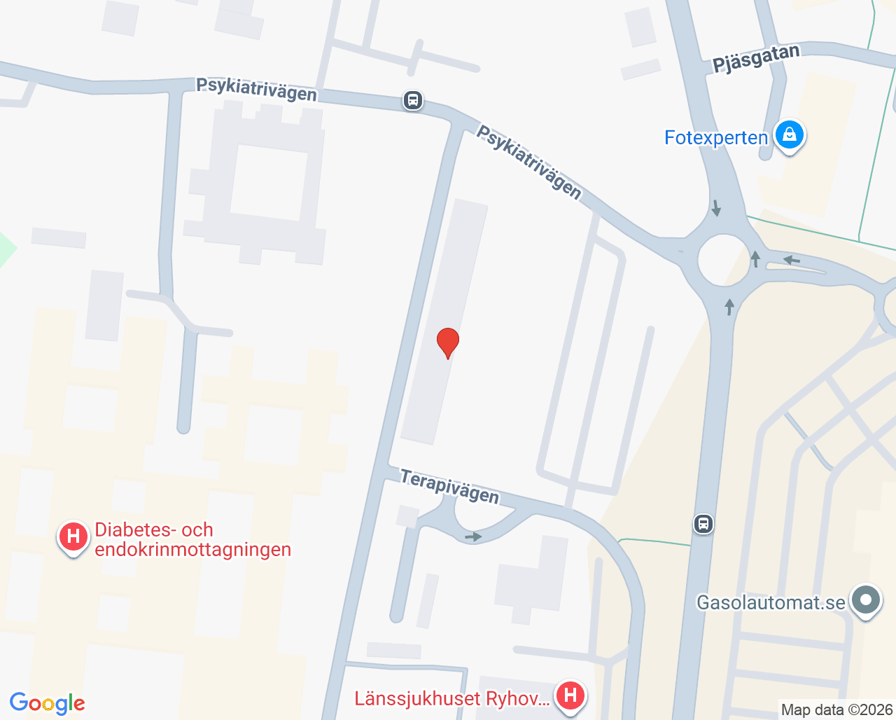 Karta till Rättspsykiatrisk vårdavdelning C
