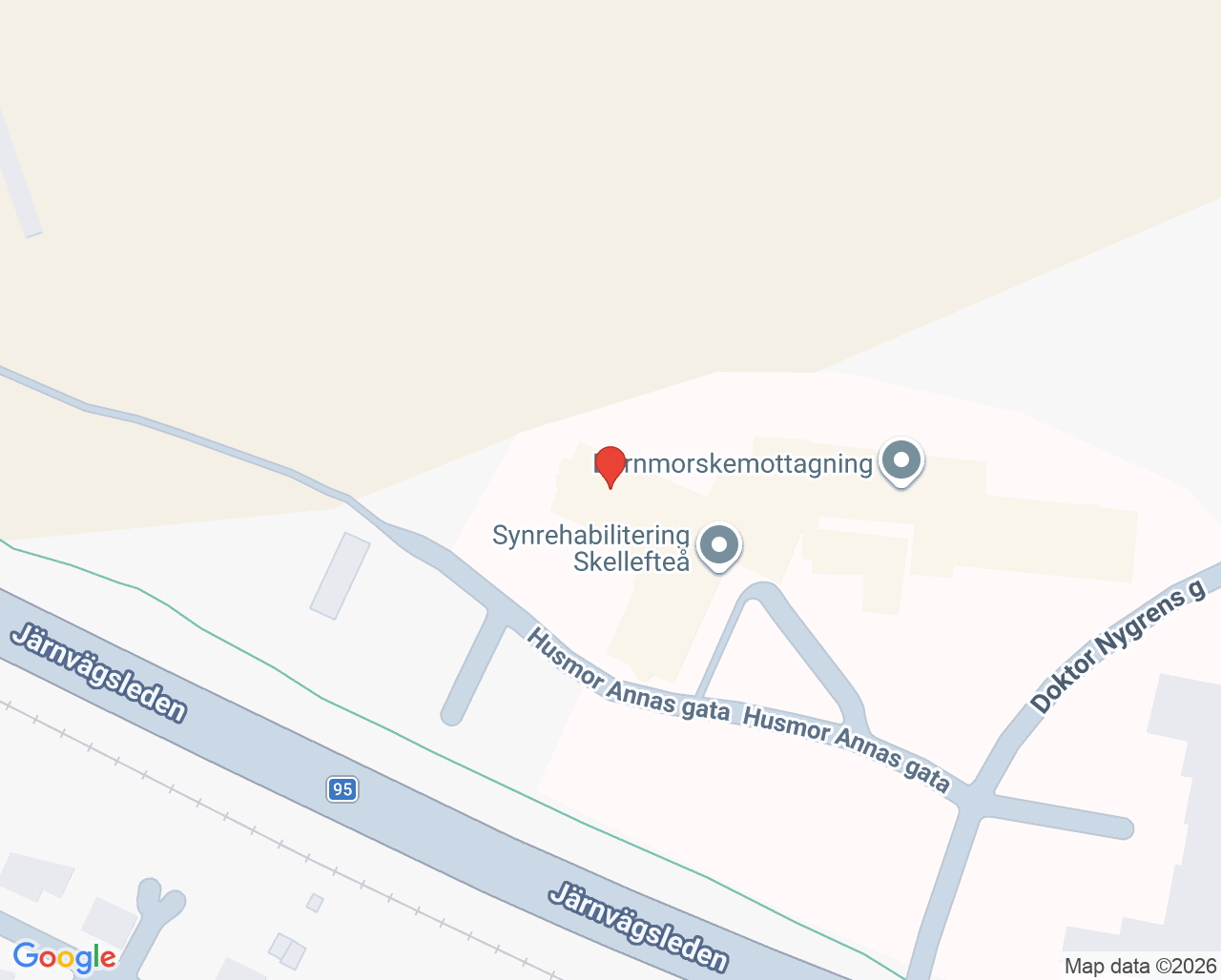 Karta till Synrehabilitering Skellefteå