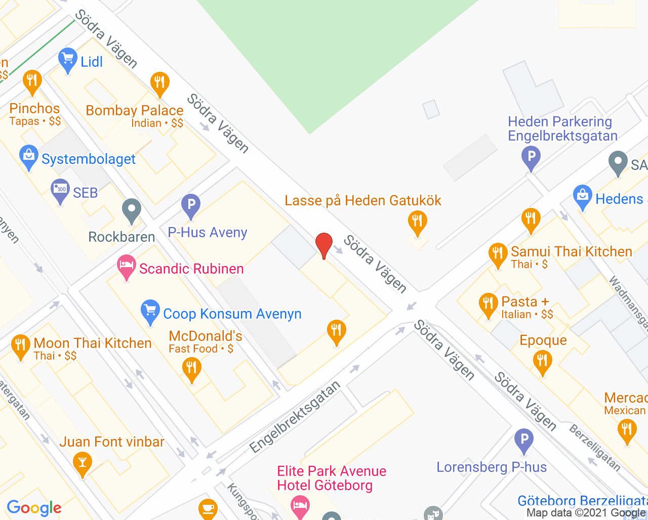 Karta till Vårdcentralen Läkarhuset, Centrum