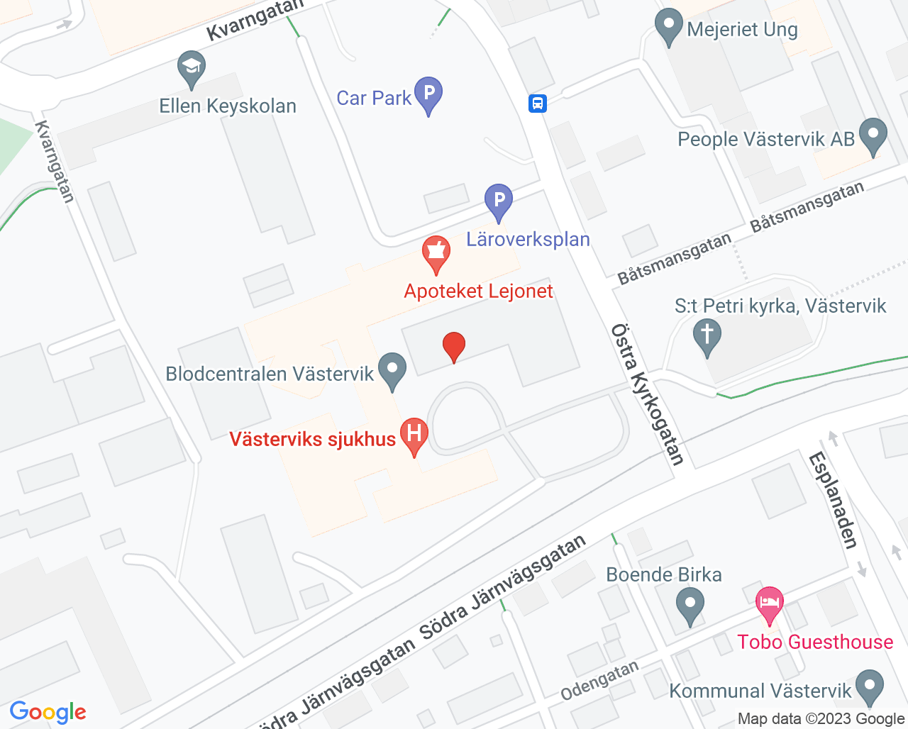 Karta till Lekterapin Västervik