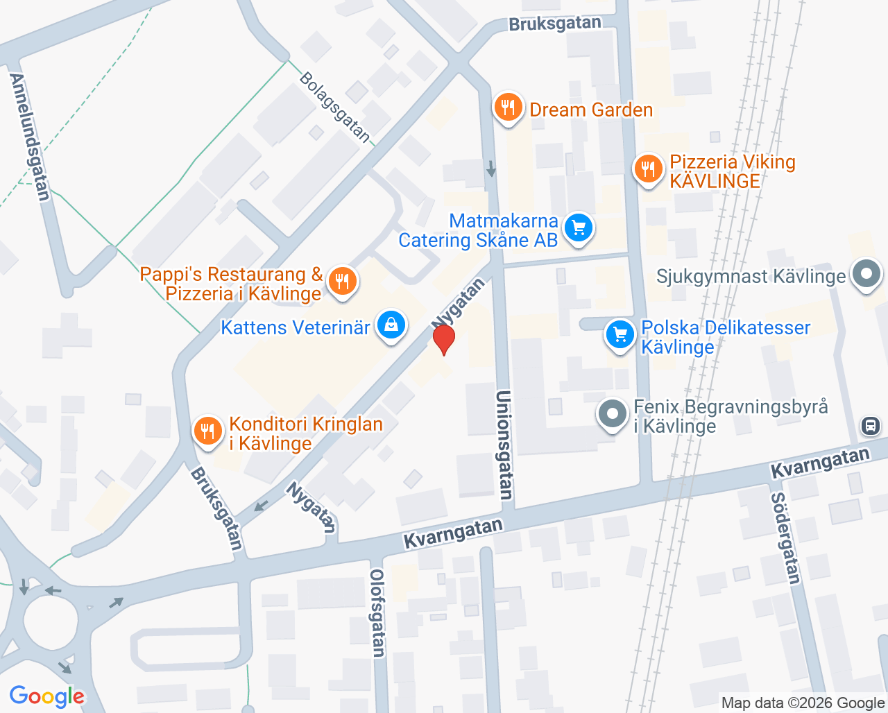 Karta till Kävlinge Tandvård, Kävlinge