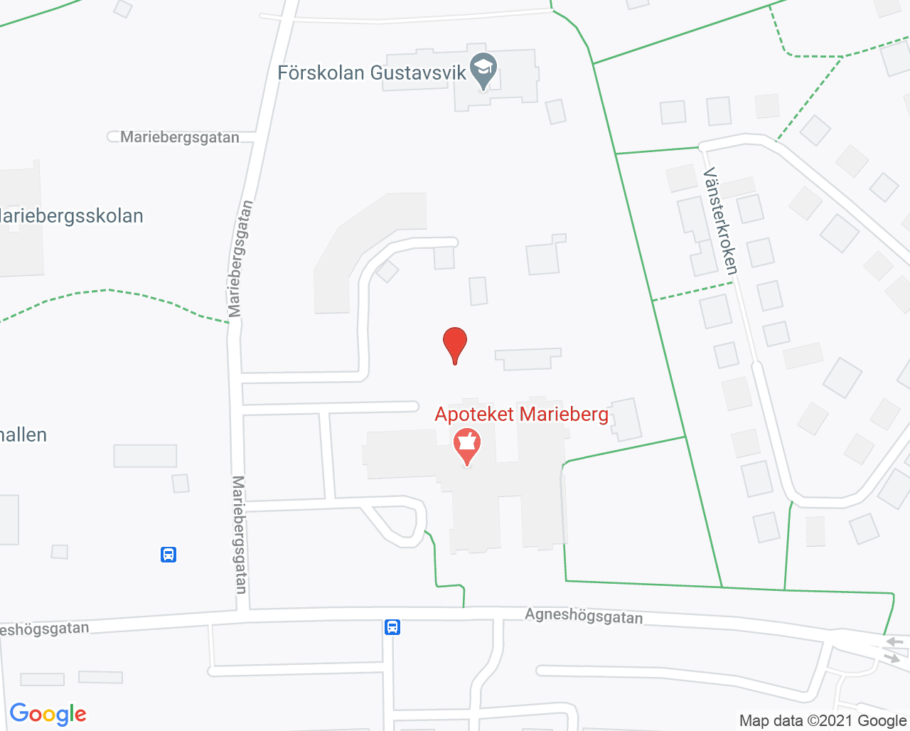 Karta till Vårdcentralen Marieberg, Motala