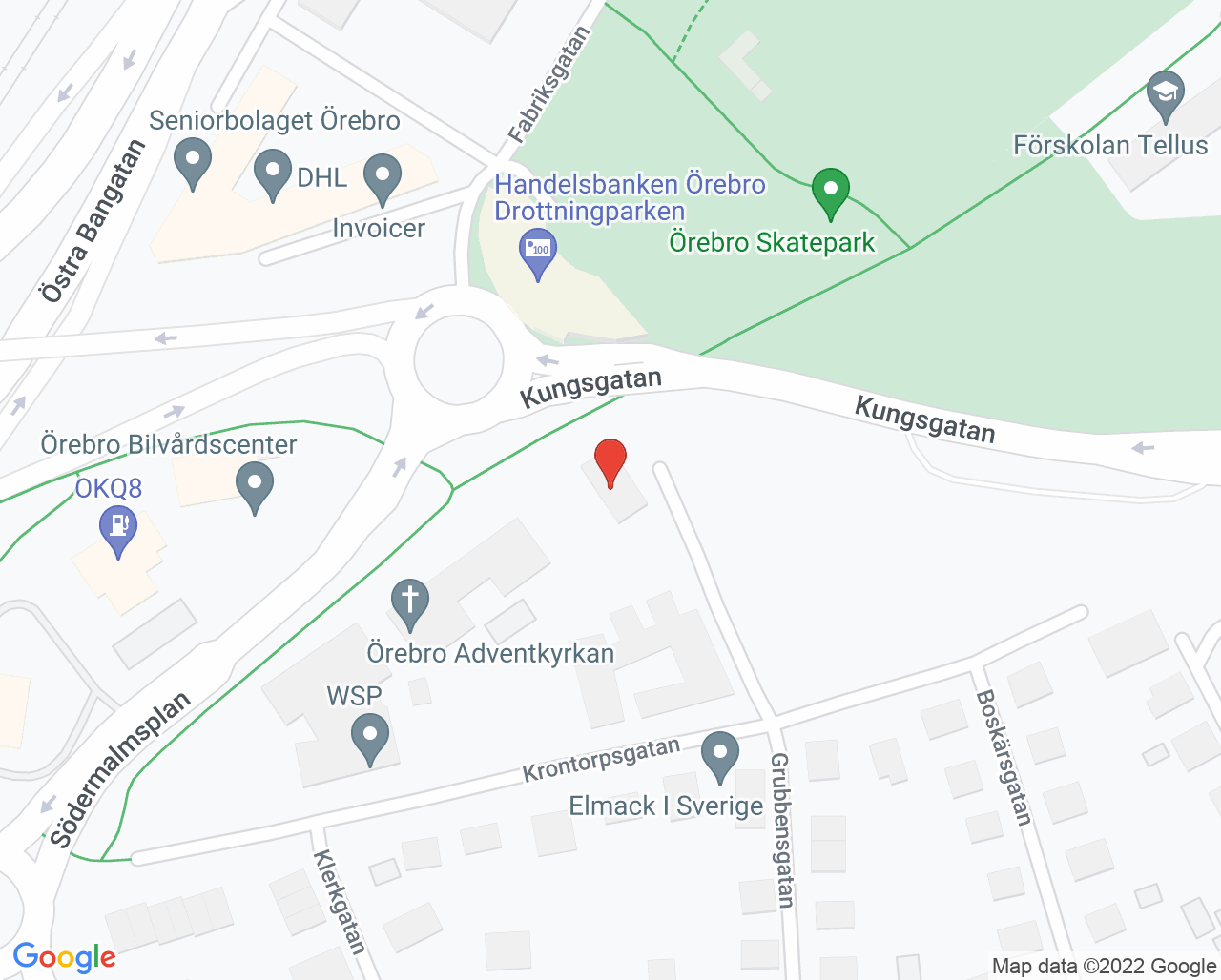 Karta till Örebro Käkkirurgiska Centrum