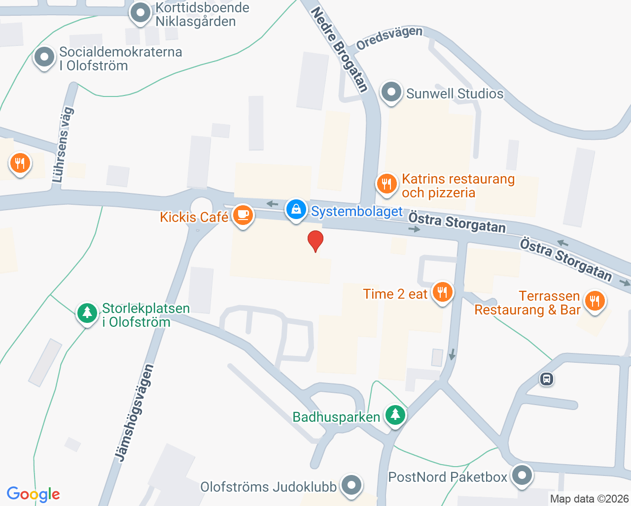 Karta till Ungdomsmottagning Olofström