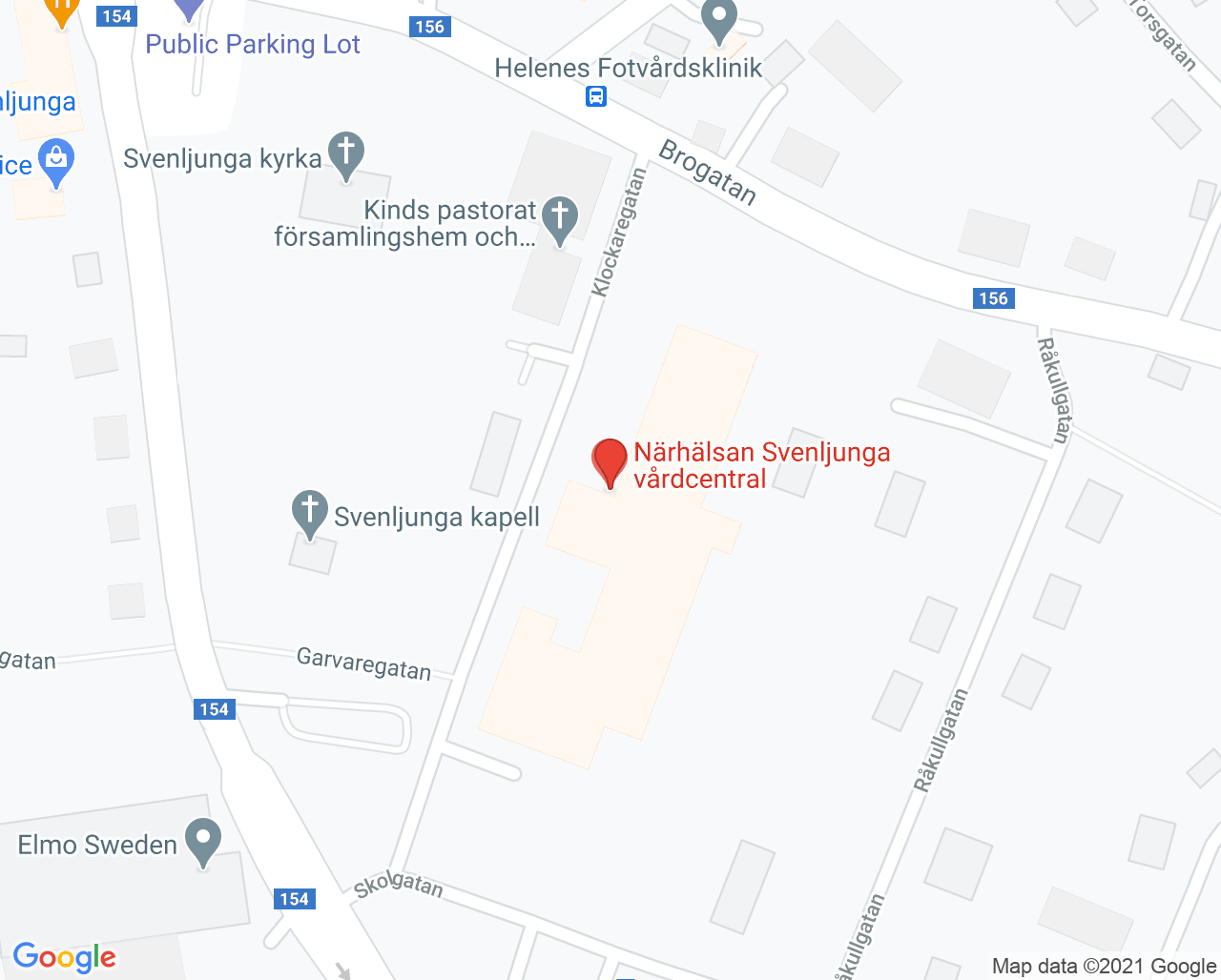 Karta till Svenljunga ungdomsmottagning