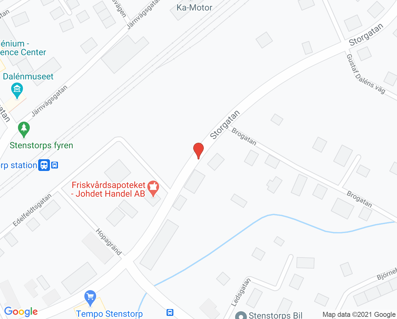 Karta till Närhälsan Stenstorp barnavårdscentral, Stenstorp
