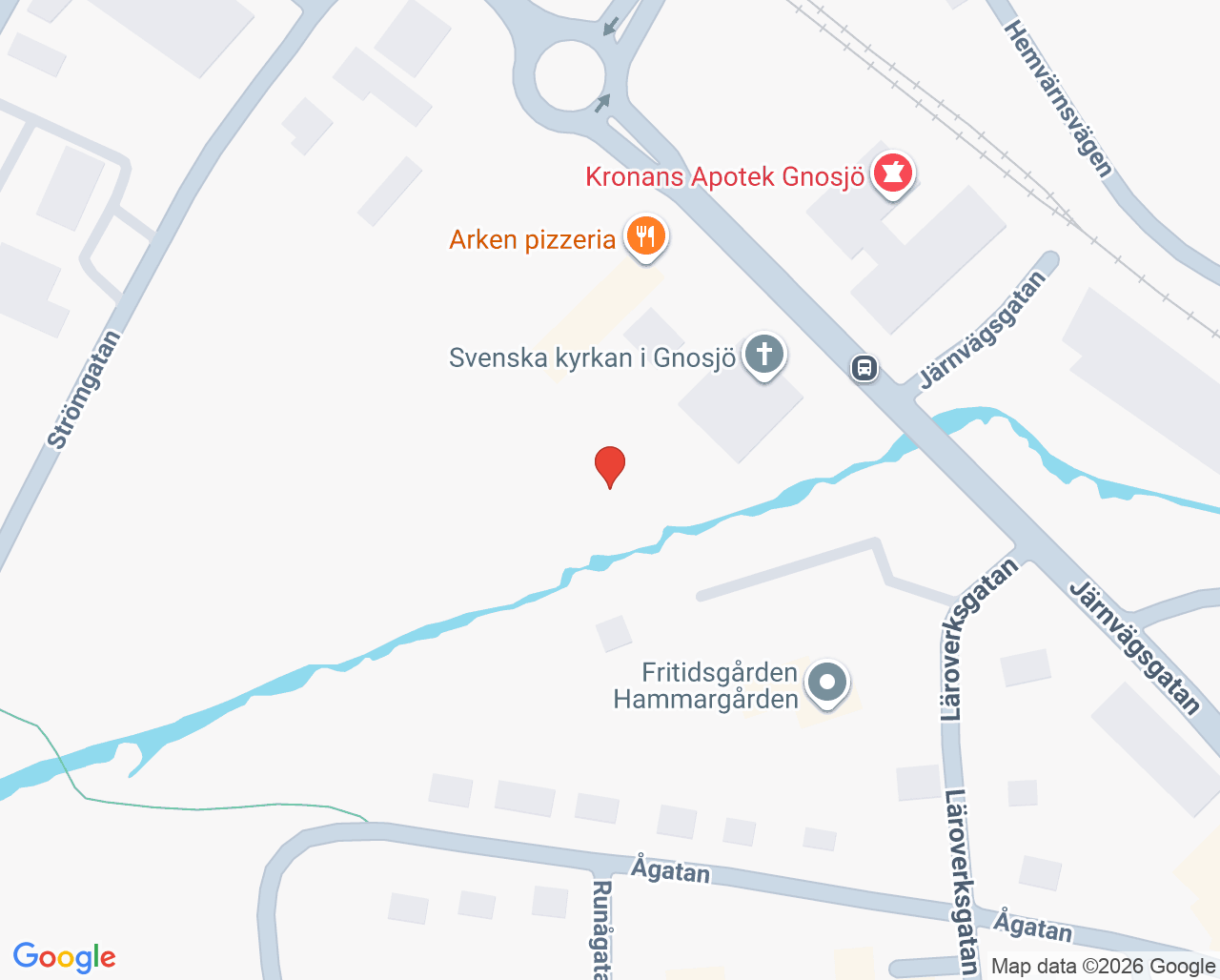 Karta till Kvinnohälsovården Gnosjö