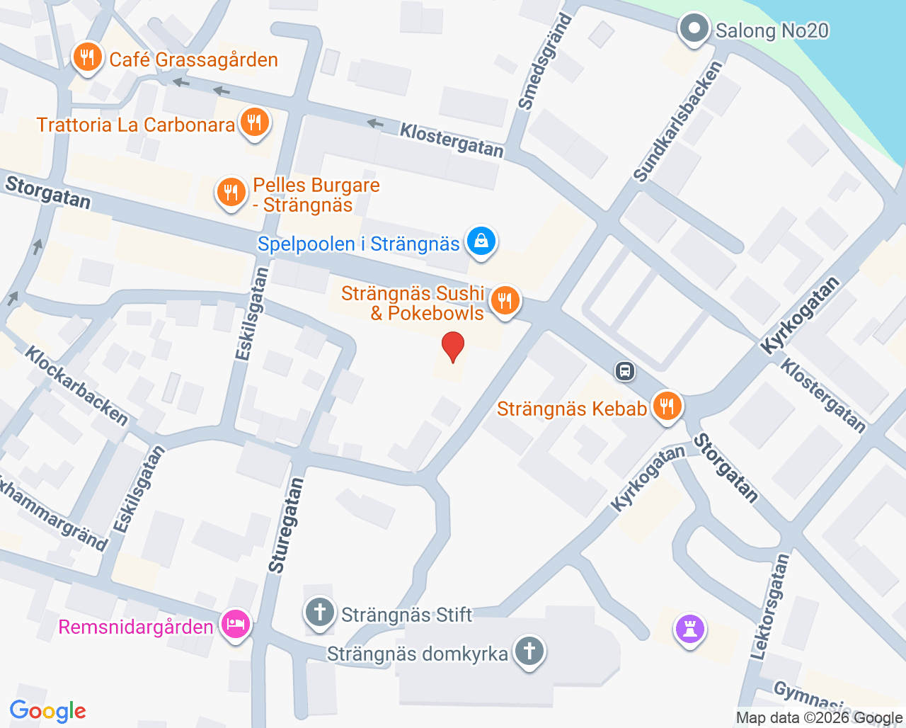 Karta till Astma-KOL-teamet Vårdcentralen Mäster Olof Strängnäs, Strängnäs