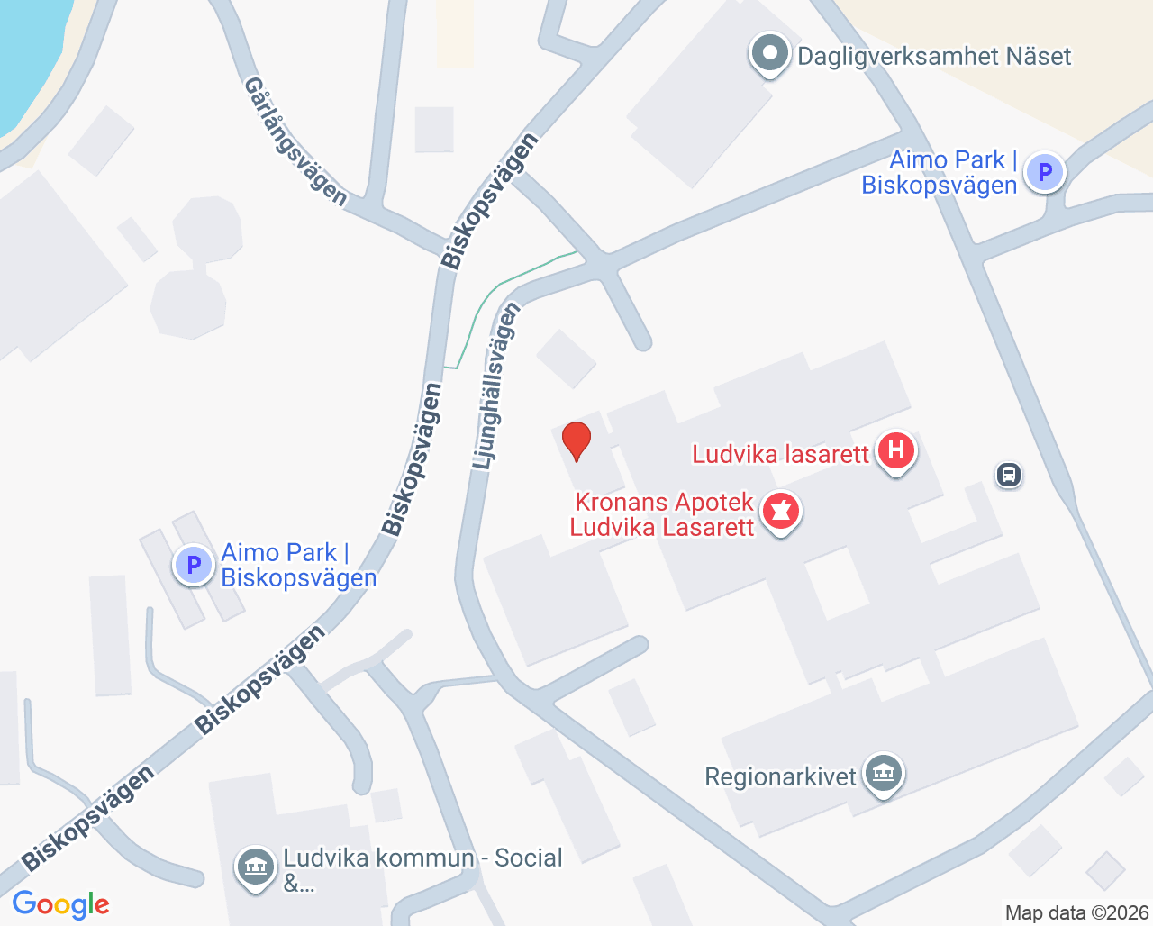 Karta till Dialysmottagning Ludvika