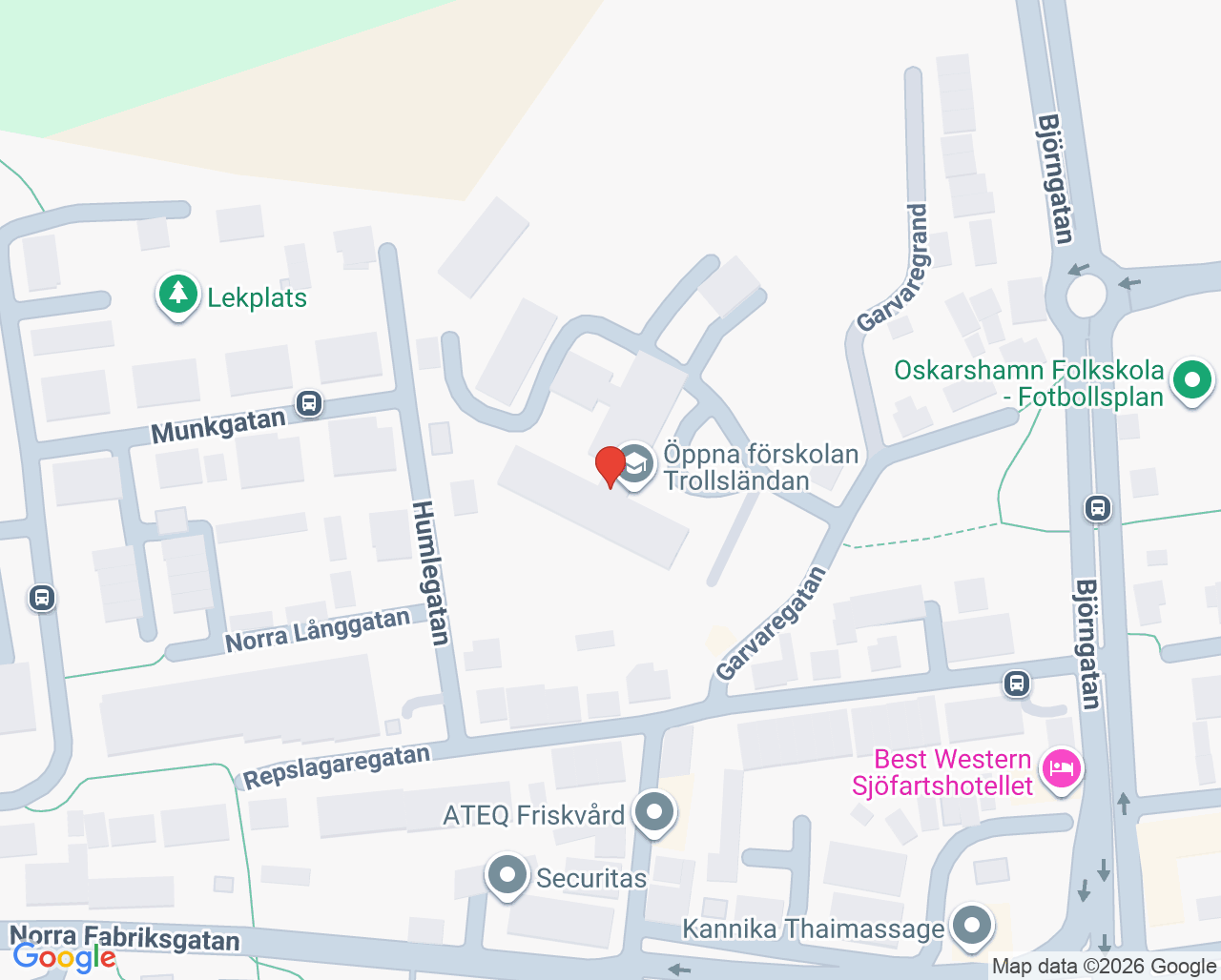 Karta till Vuxenhabiliteringen Oskarshamn