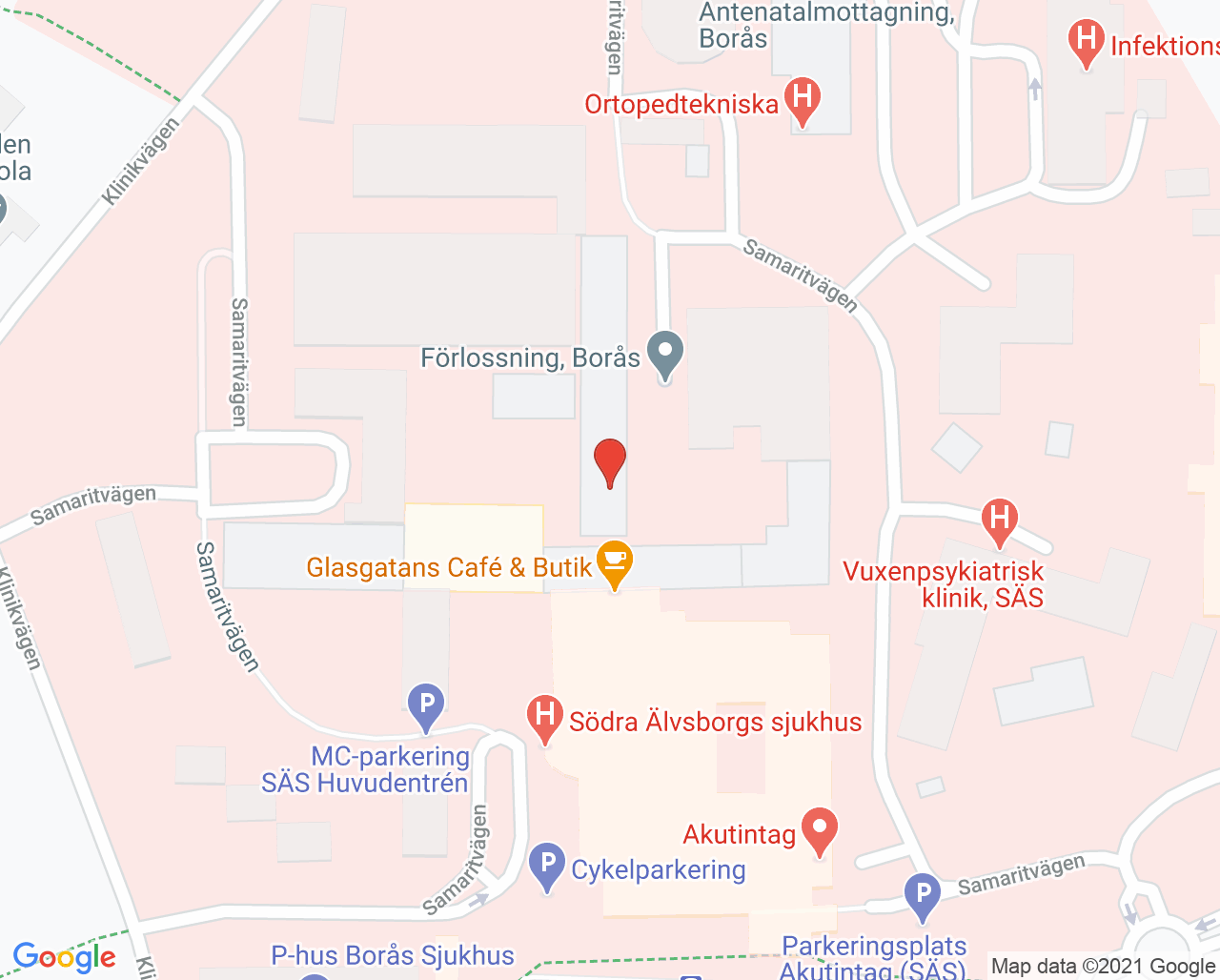 Karta till Operation 1 Borås, Borås