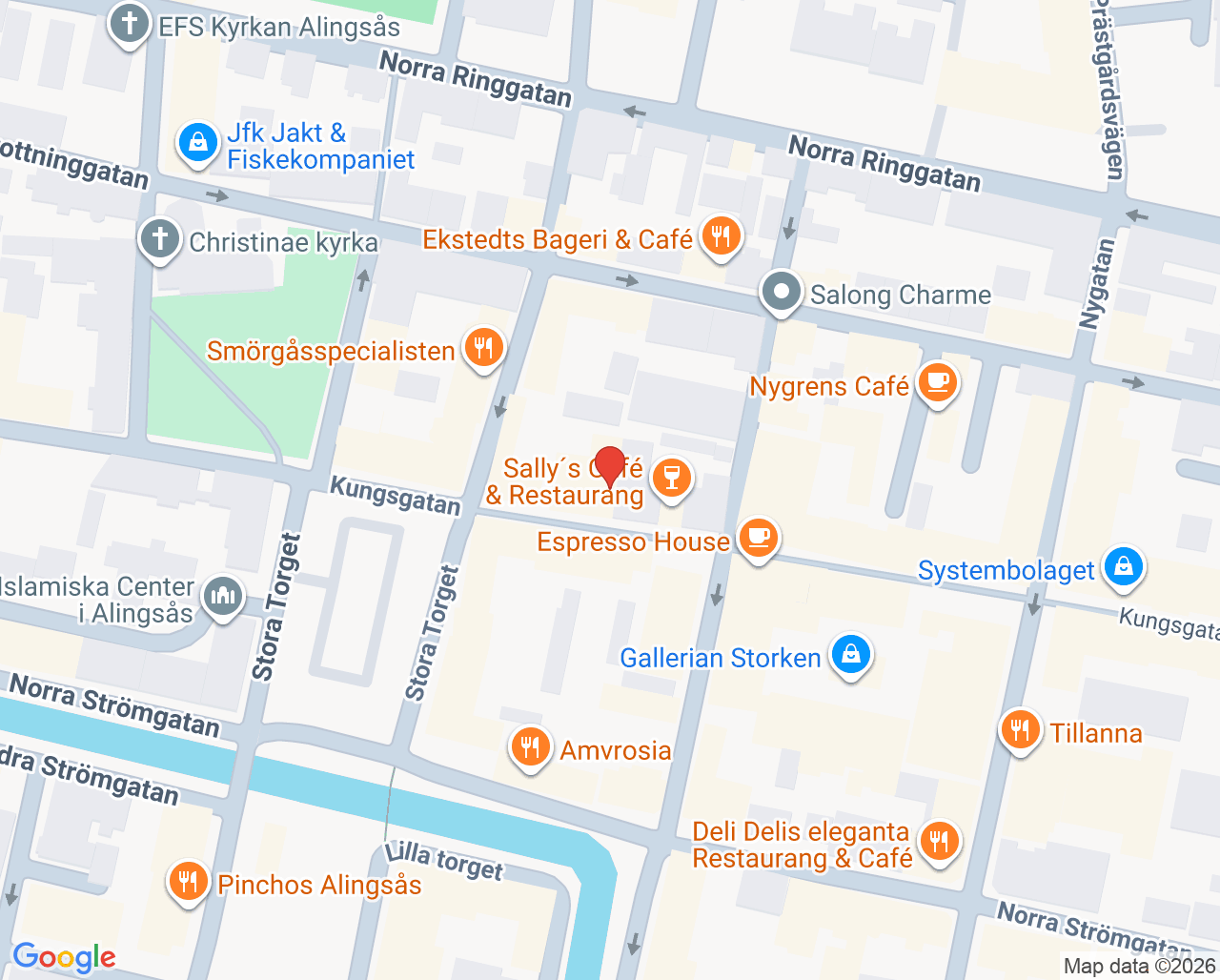 Karta till Synsam Alingsås