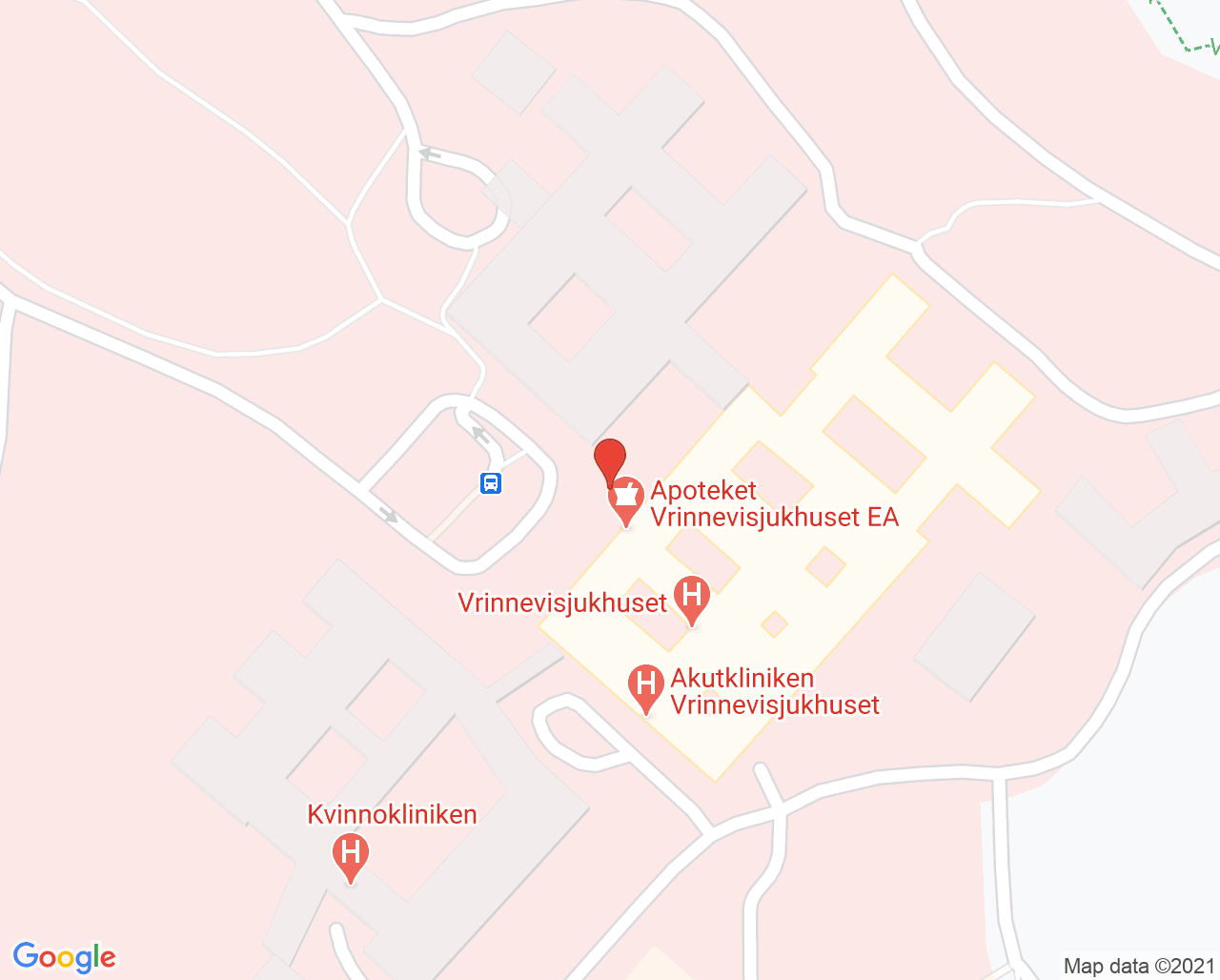Karta till Medicinmottagningen mag-tarm, Medicinkliniken ViN