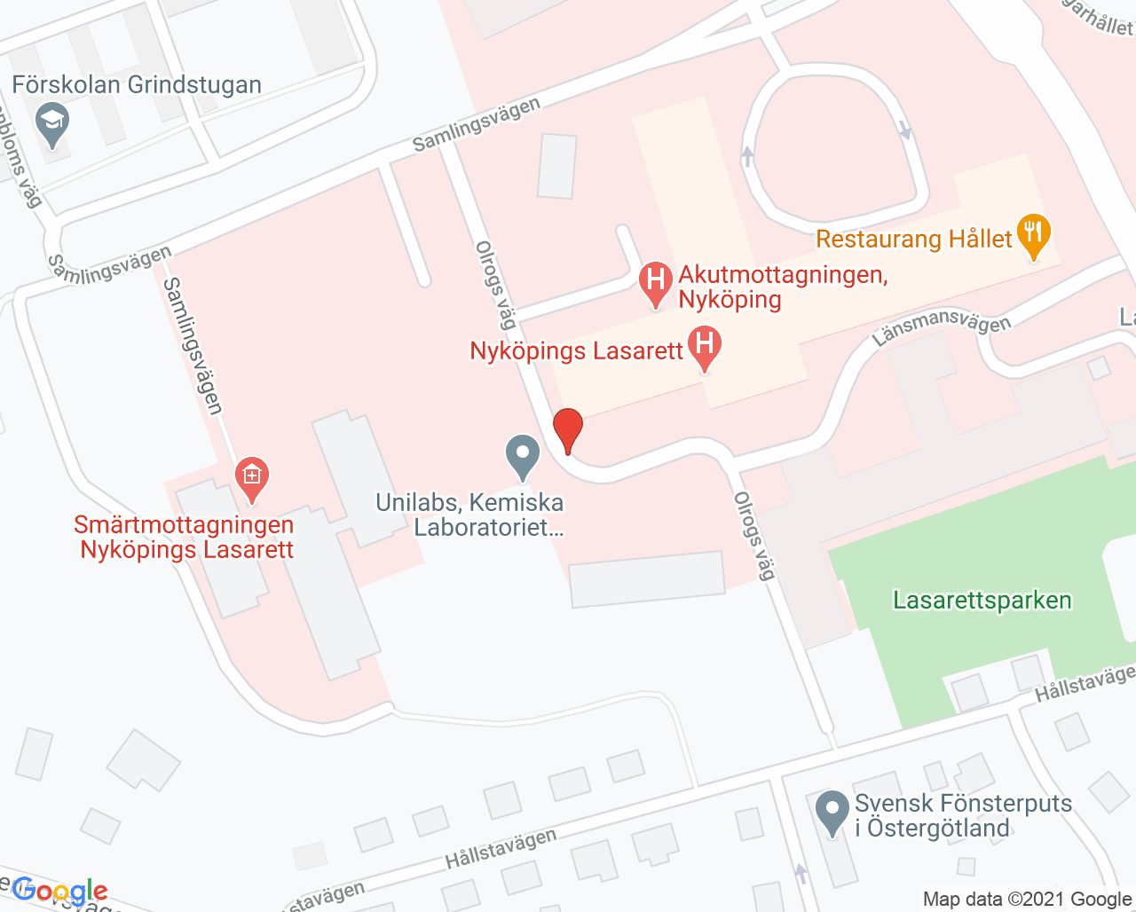 Karta till Specialisttandvården Nyköping, Folktandvården Sörmland AB