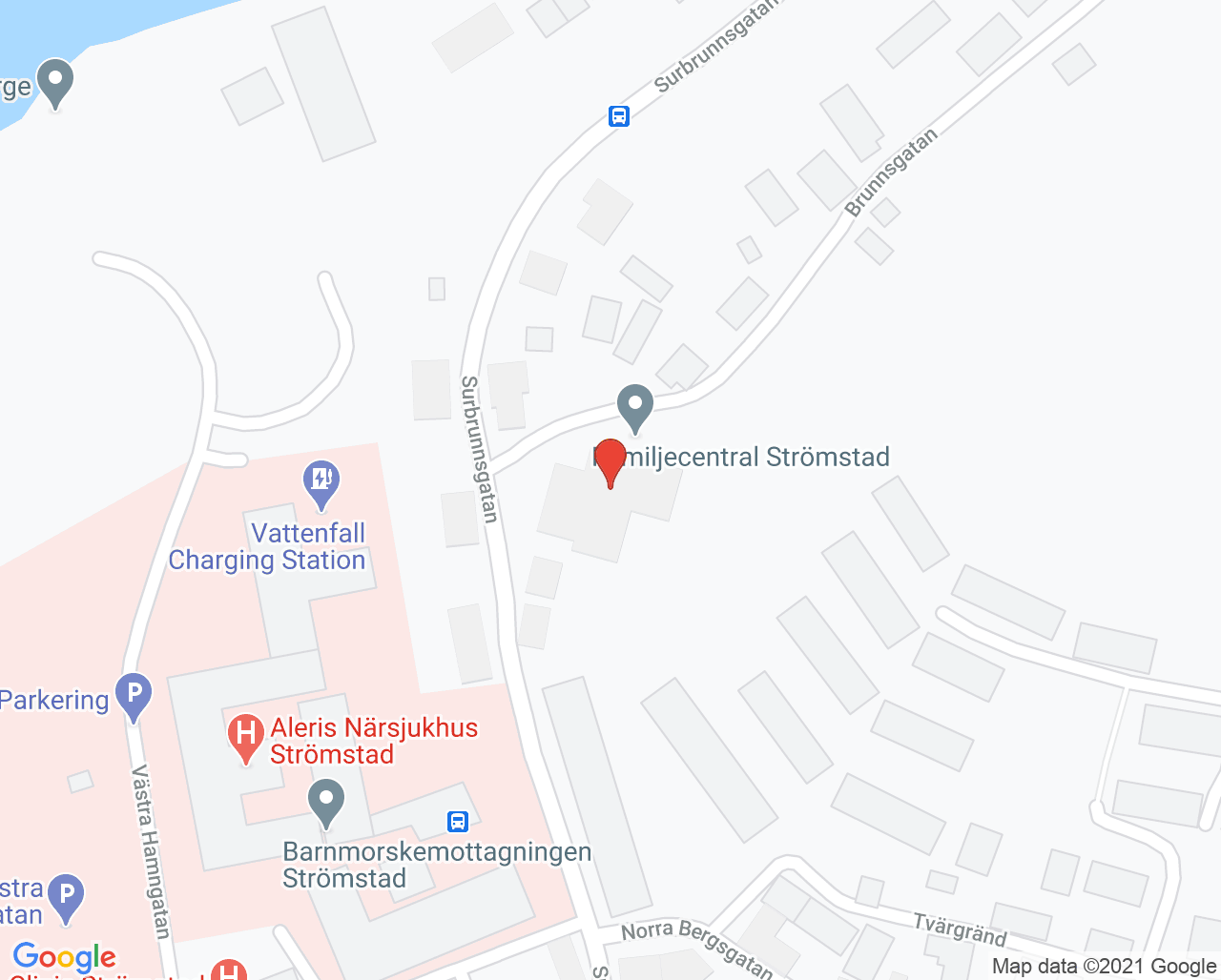 Karta till Strömstad ungdomsmottagning, Strömstad
