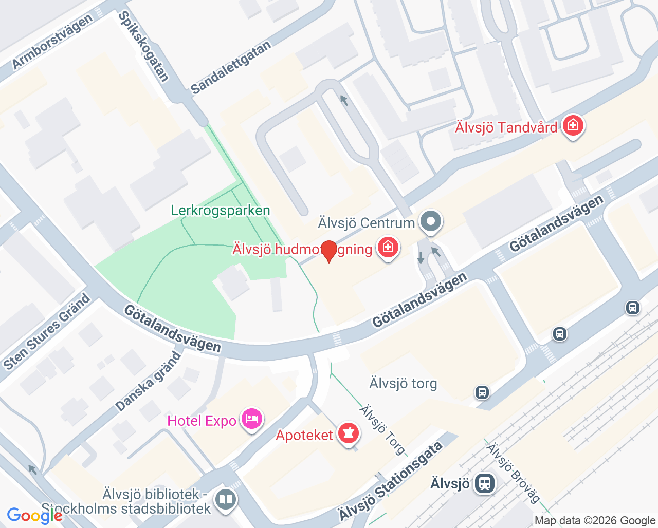Karta till Resursteamet, Beroendecentrum Stockholm