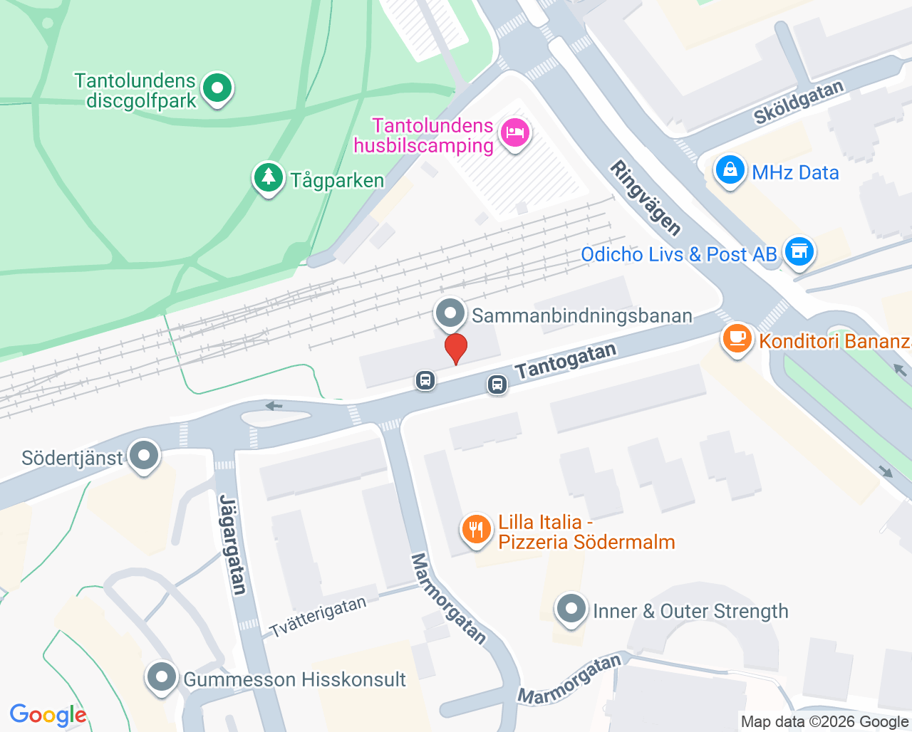 Karta till Tanto beroendemottagning