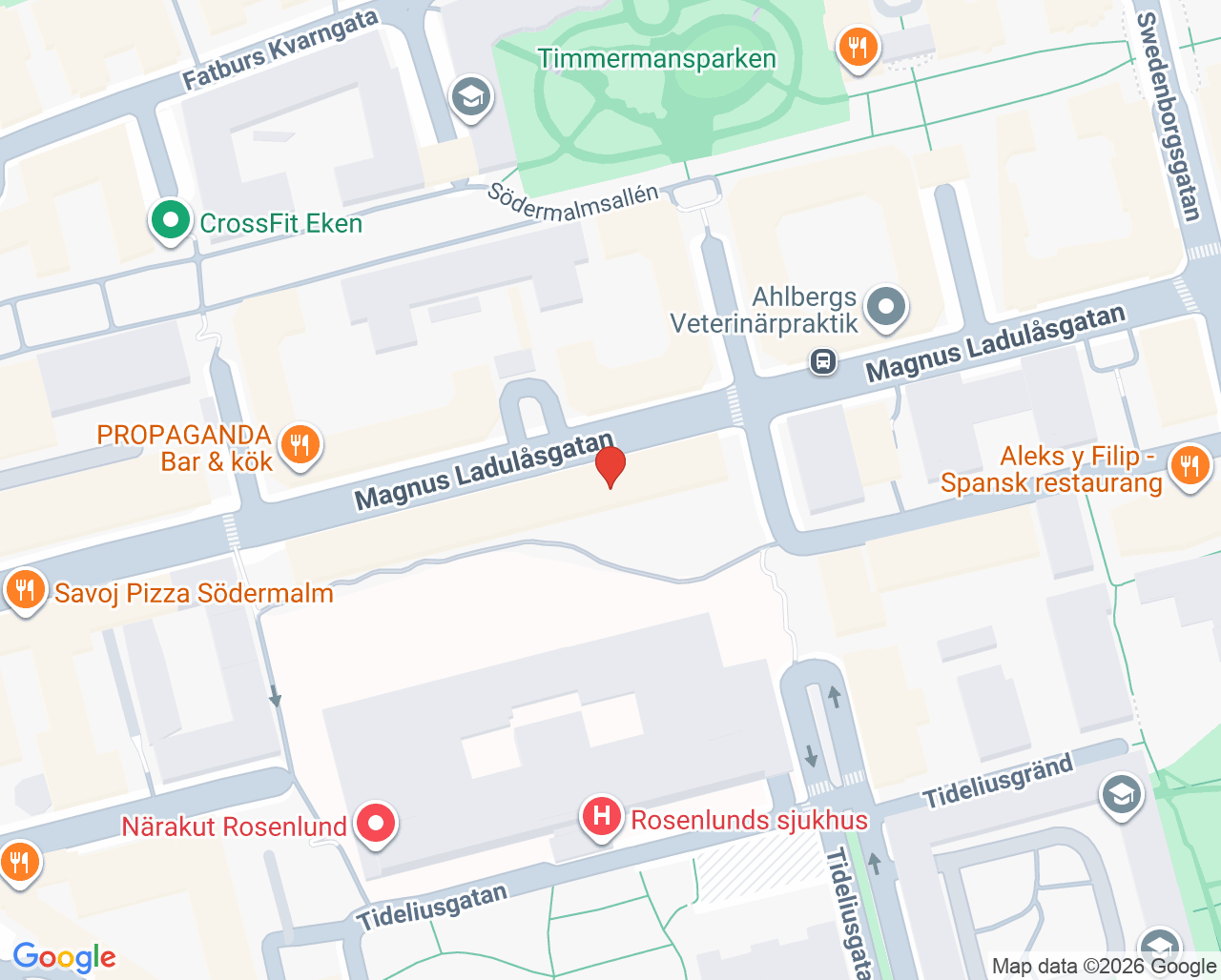 Karta till Söderlogopederna, Södermalm