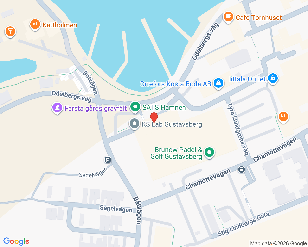 Karta till Värmdö rehab - logoped