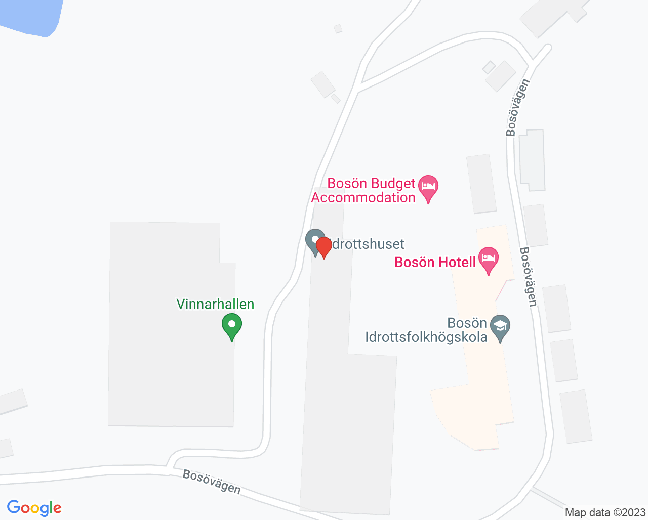 Karta till Idrottsmedicinska Kliniken Bosön - Rehab Spec fysioterapi, Lidingö stad