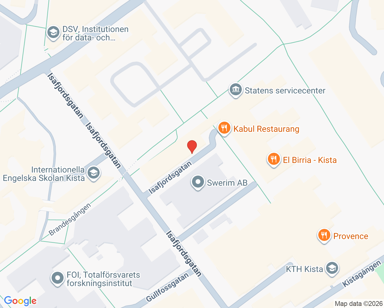 Karta till Järva Unga, Beroendecentrum Stockholm