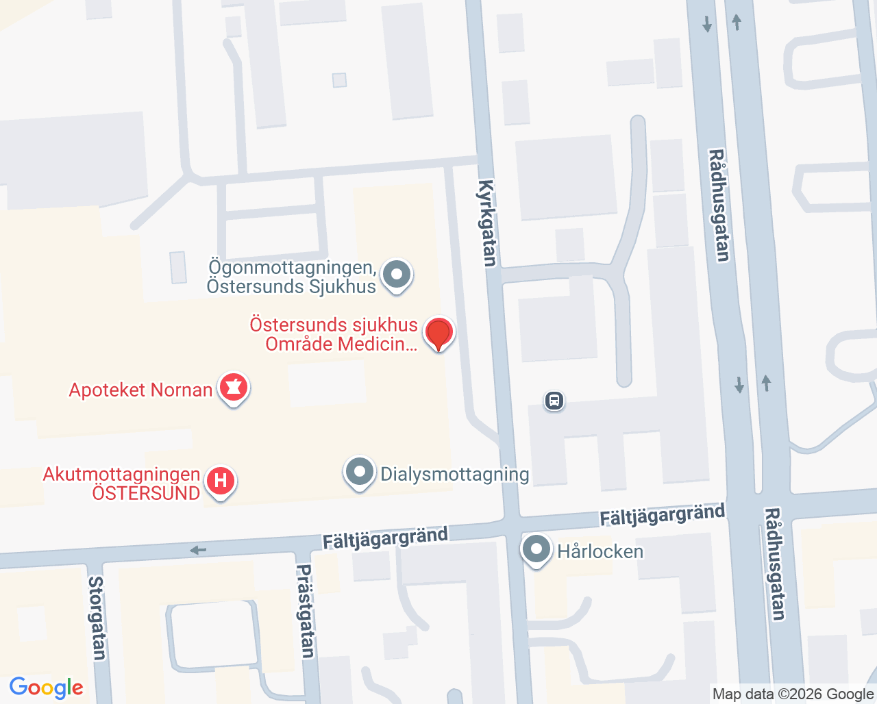 Karta till Perioperativa avdelningen
