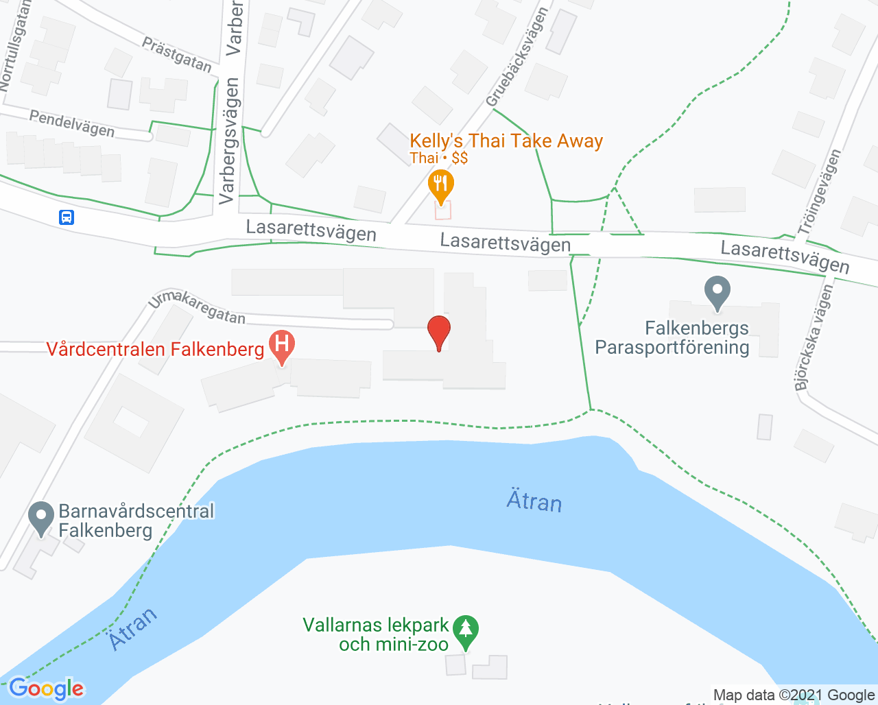 Karta till Palliativa konsultteamet Falkenberg