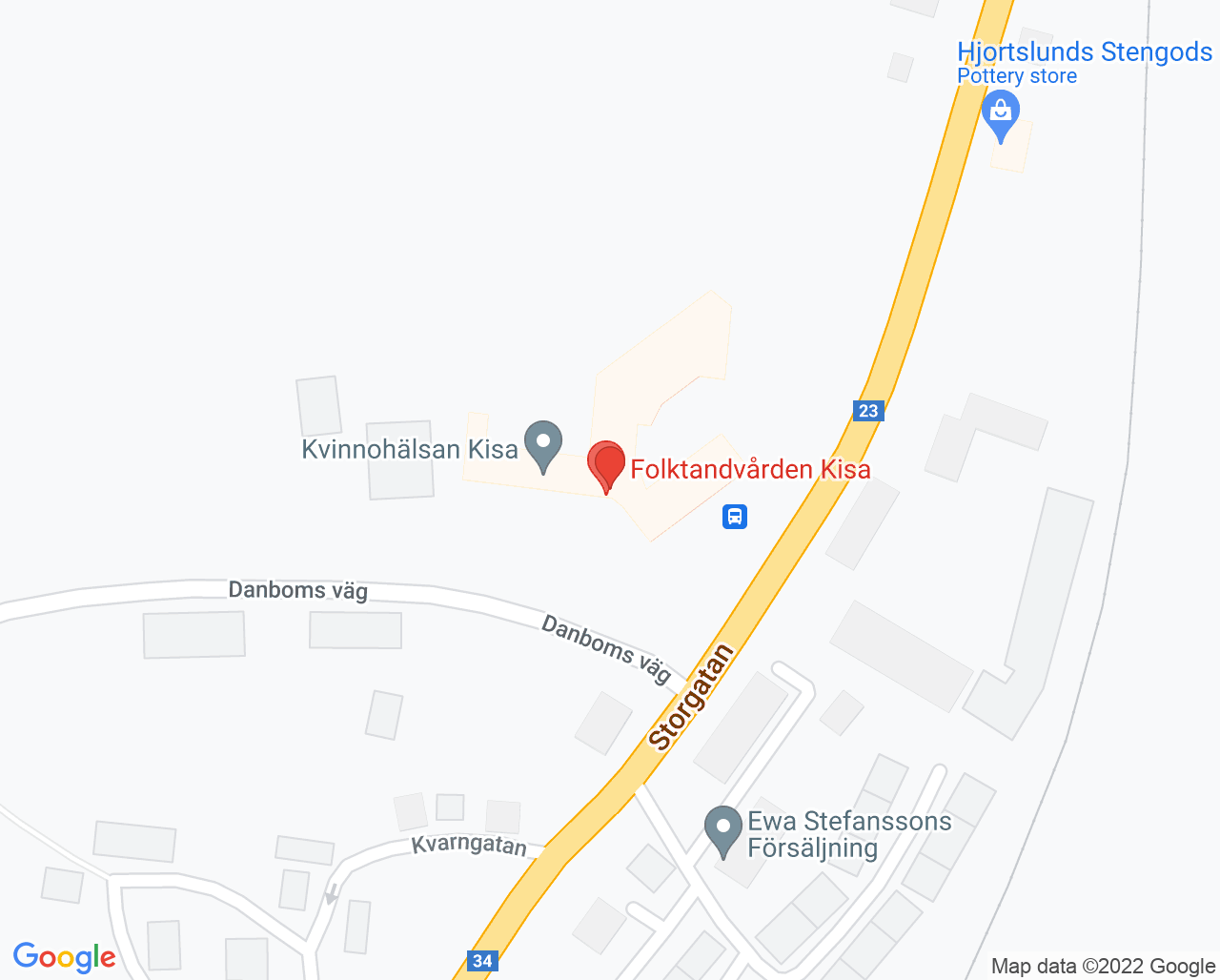 Karta till Fysioterapimottagningen VC Kisa, Rörelse och Hälsa