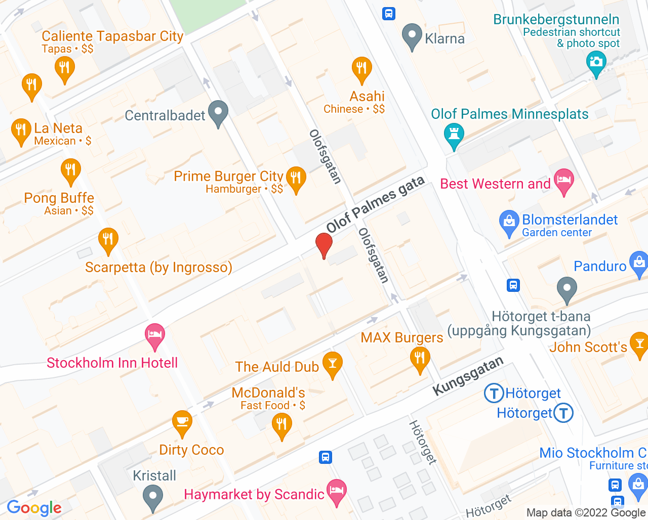 Karta till Anita Simhag Hjärtspecialist, Stockholm