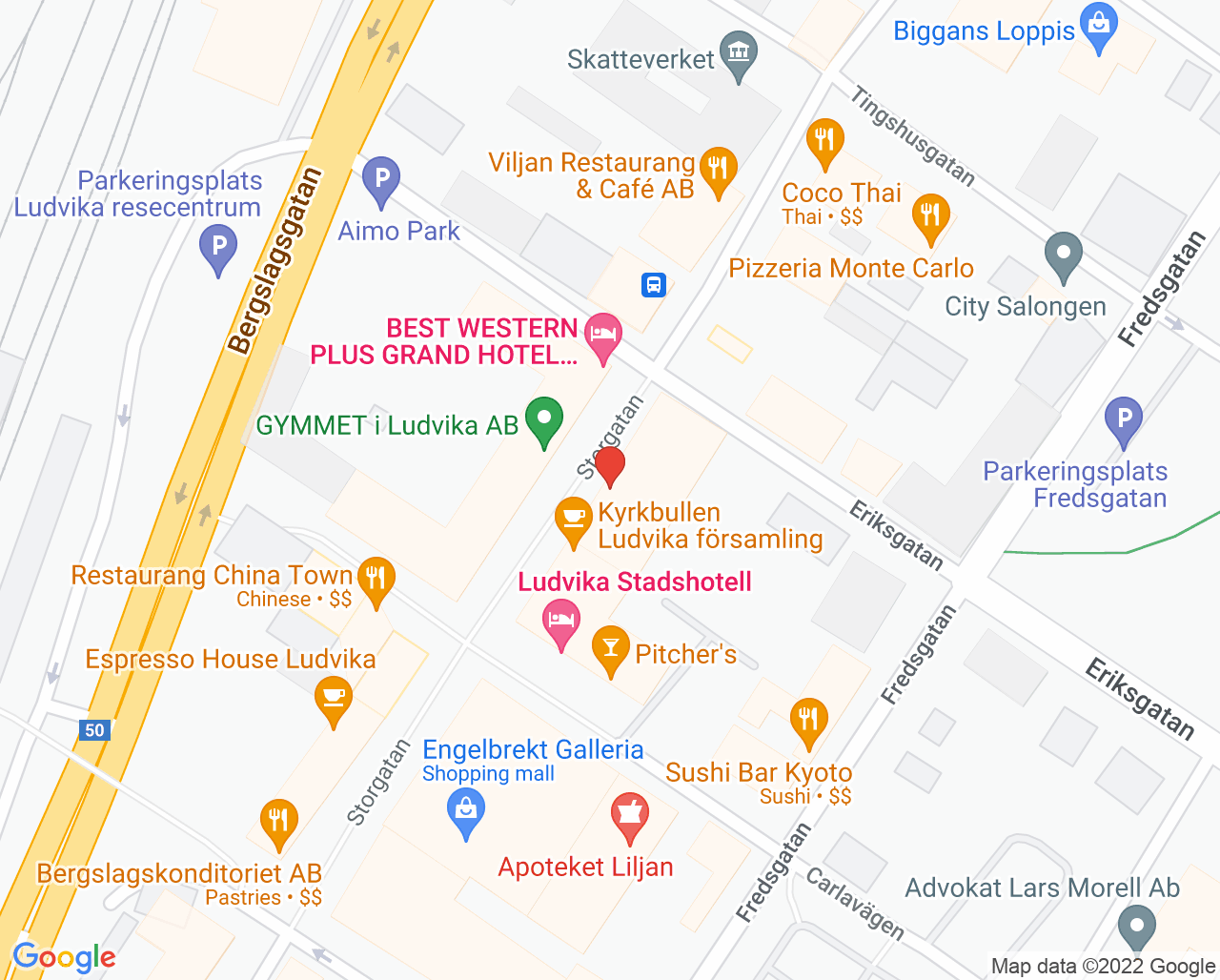 Karta till Folktandvården Ludvika