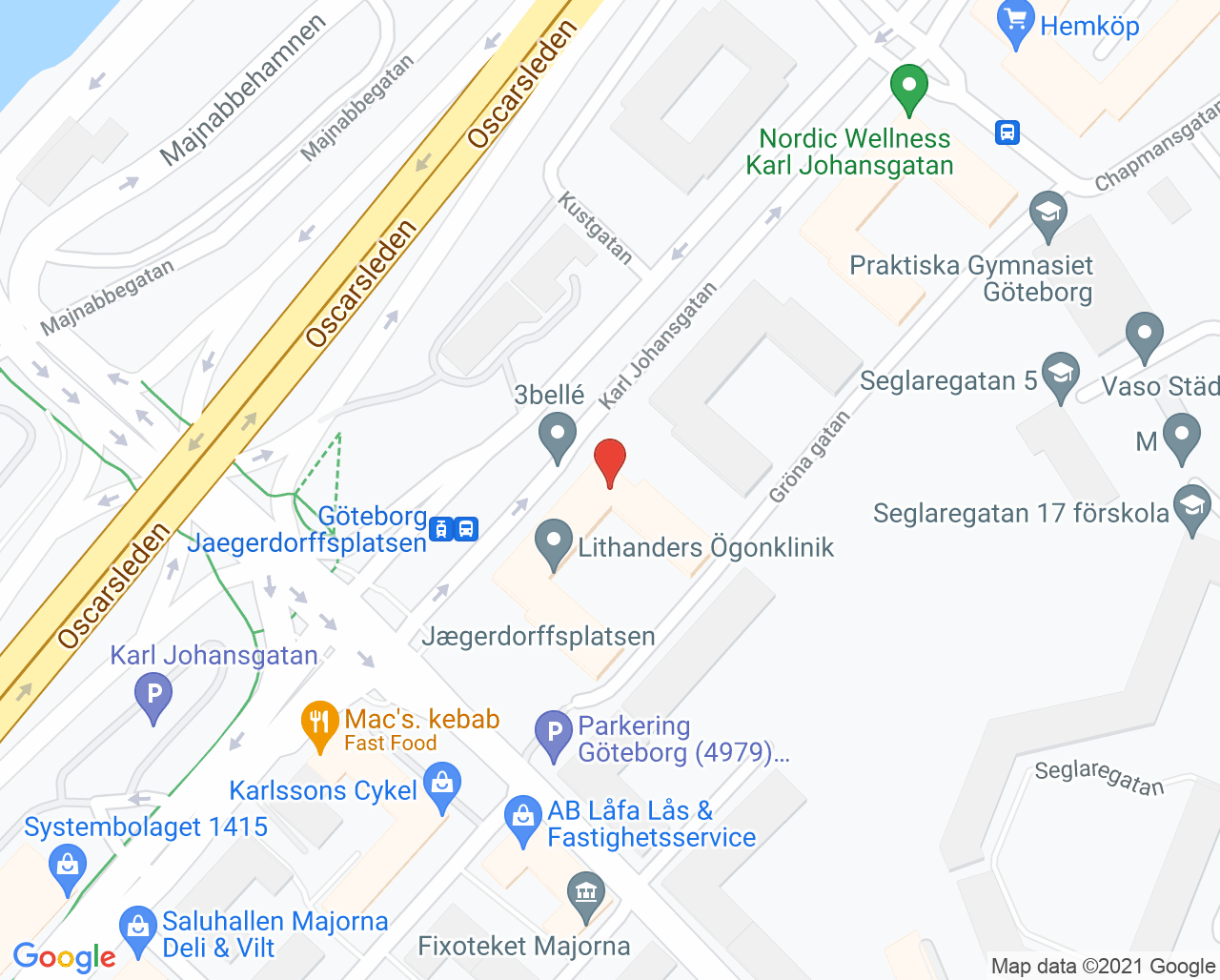 Karta till Tandläkare Mikael Neuman, Göteborg