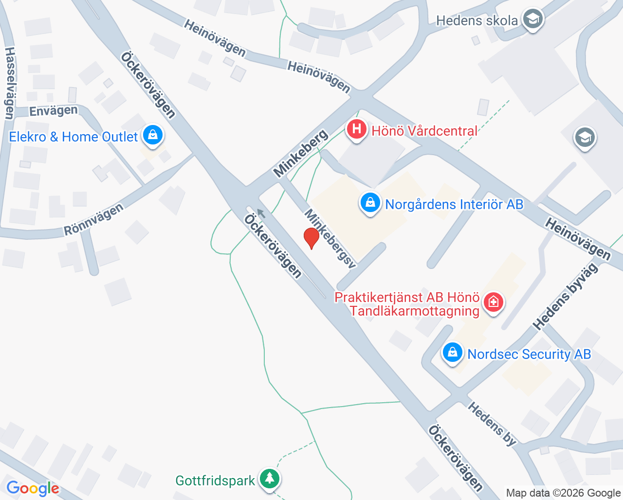 Karta till Hönö Vårdcentral, Hönö