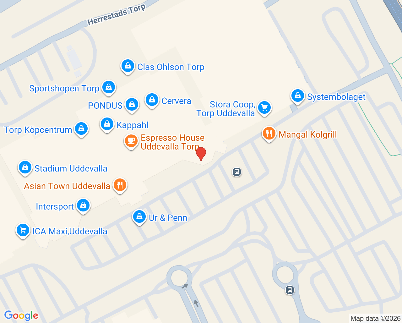 Karta till Synsam Recycling Outlet Uddevalla Torp