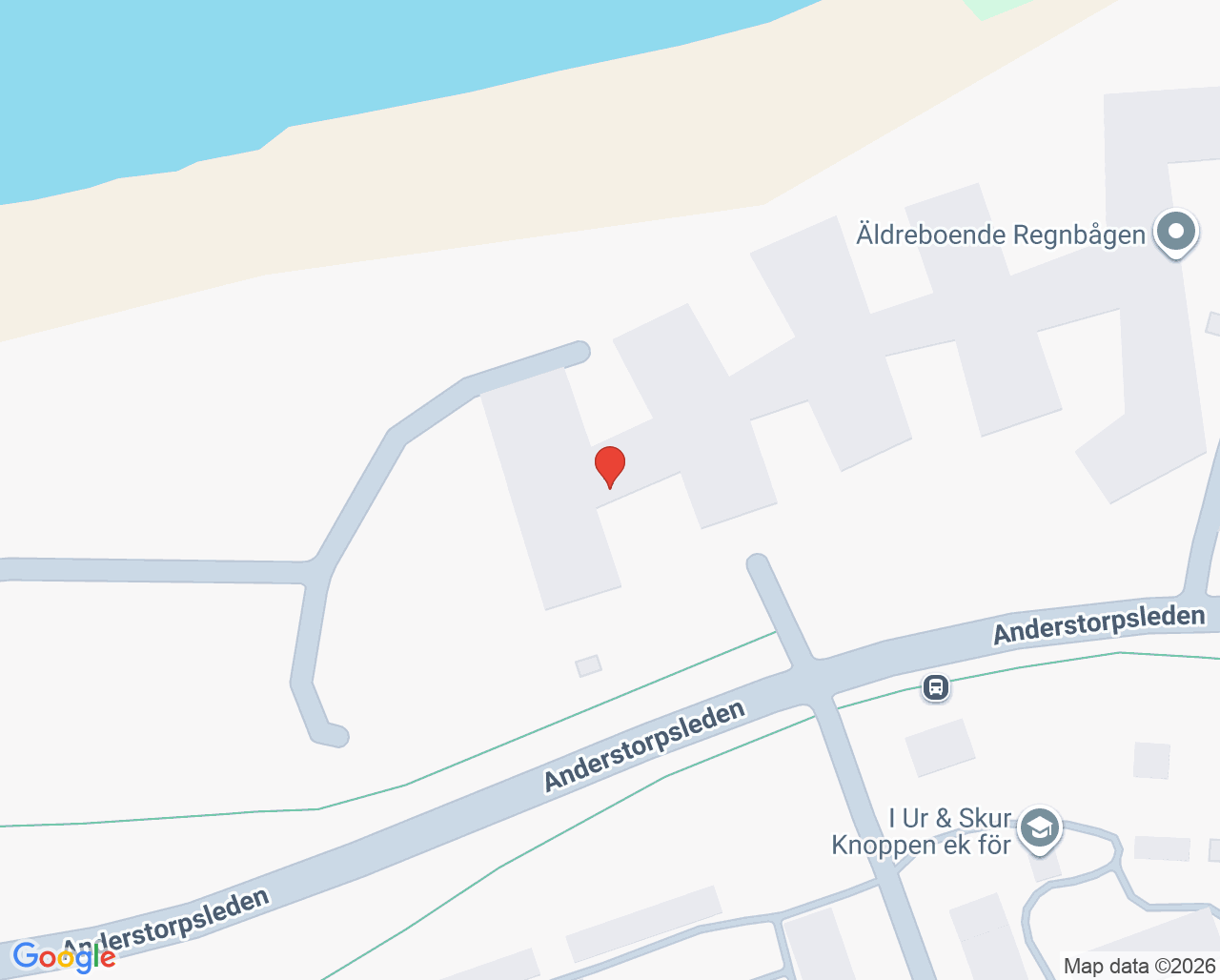 Karta till Anderstorps hälsocentral