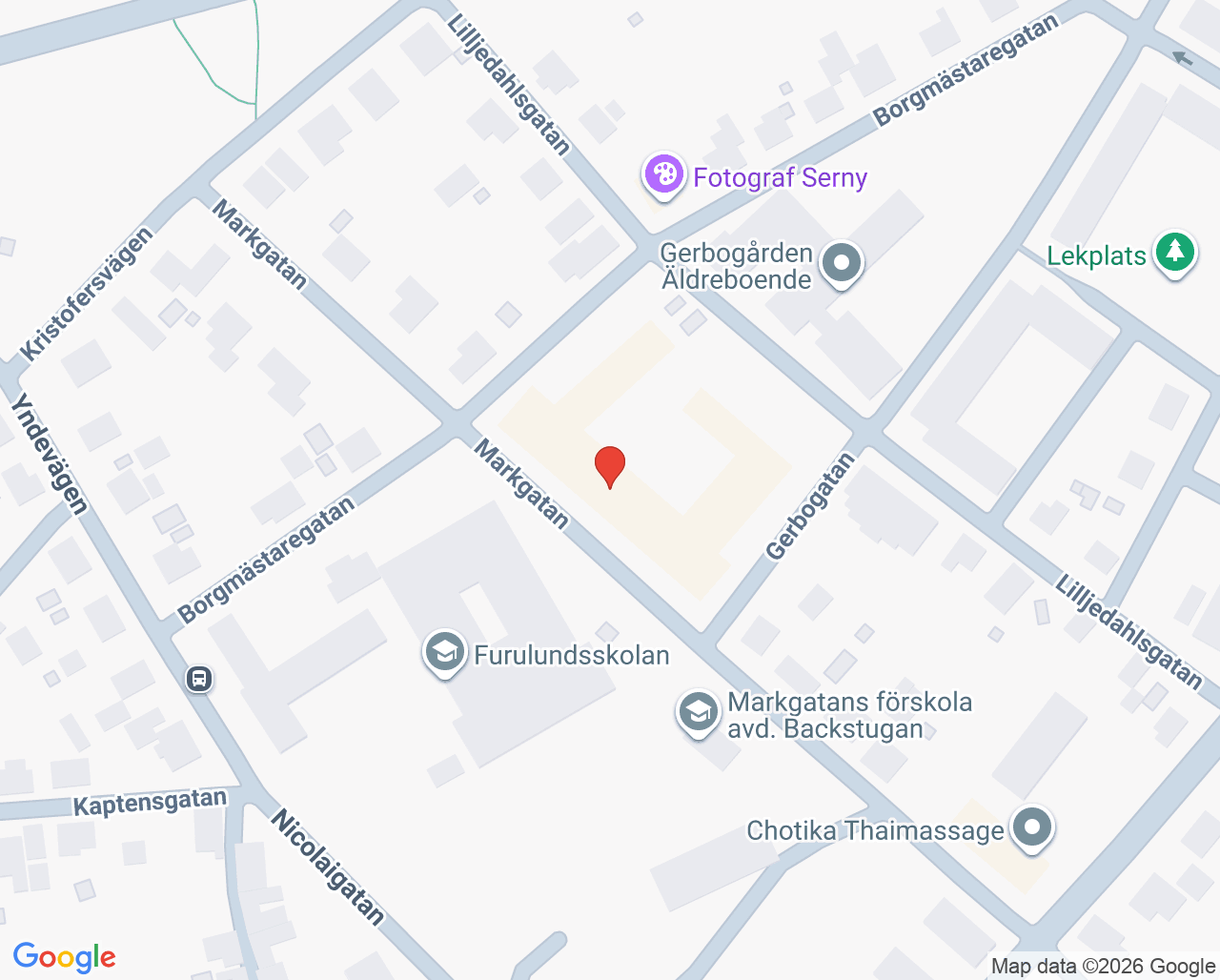 Karta till Vuxenpsykiatrisk mottagning Sölvesborg