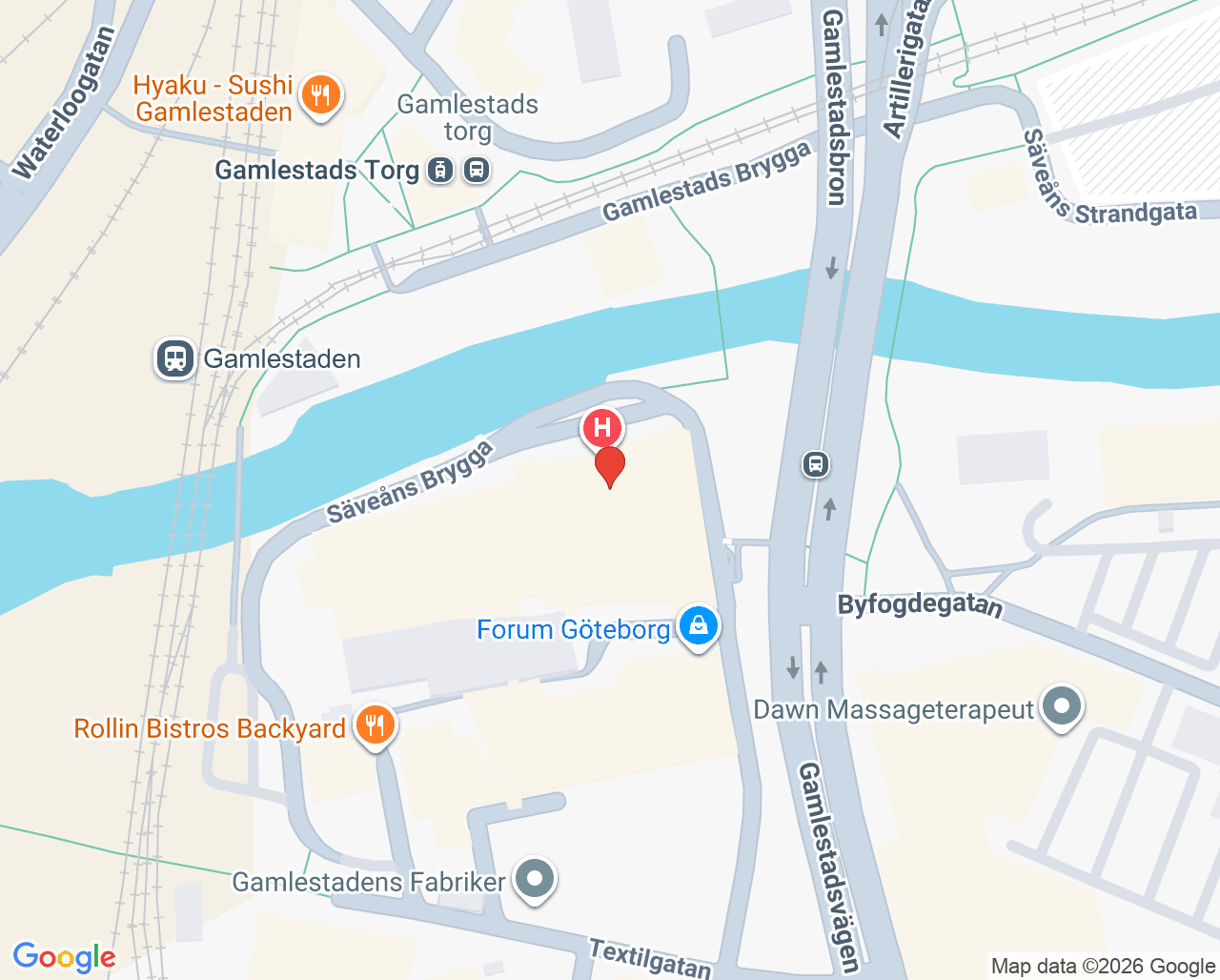 Karta till Närhälsan Gamlestadstorget vårdcentral, Göteborg