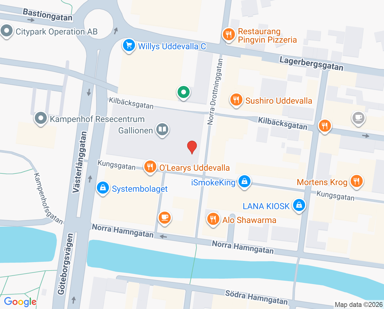 Karta till Folktandvården Uddevalla City, Uddevalla