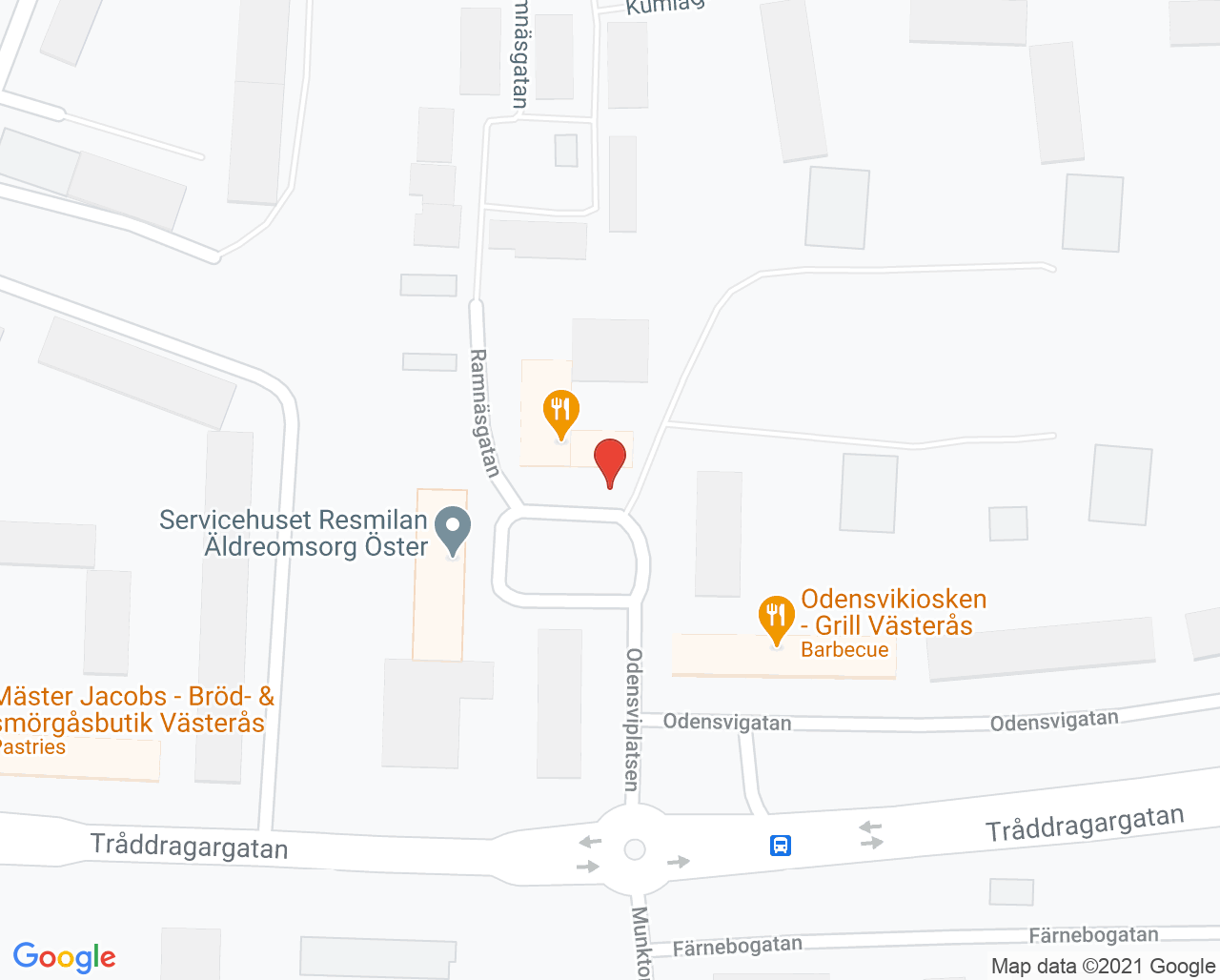 Karta till Sjukgymnasterna på Odensvi AB