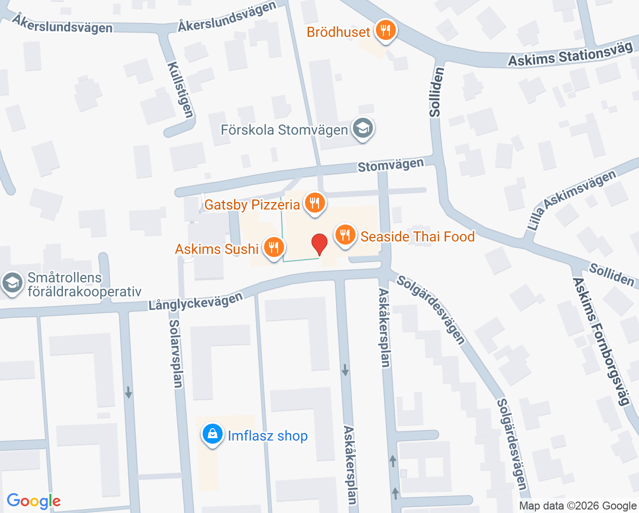 Karta till Hovås Askim Rehab, Askim