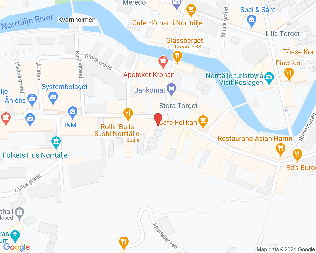 Karta till Synsam Norrtälje