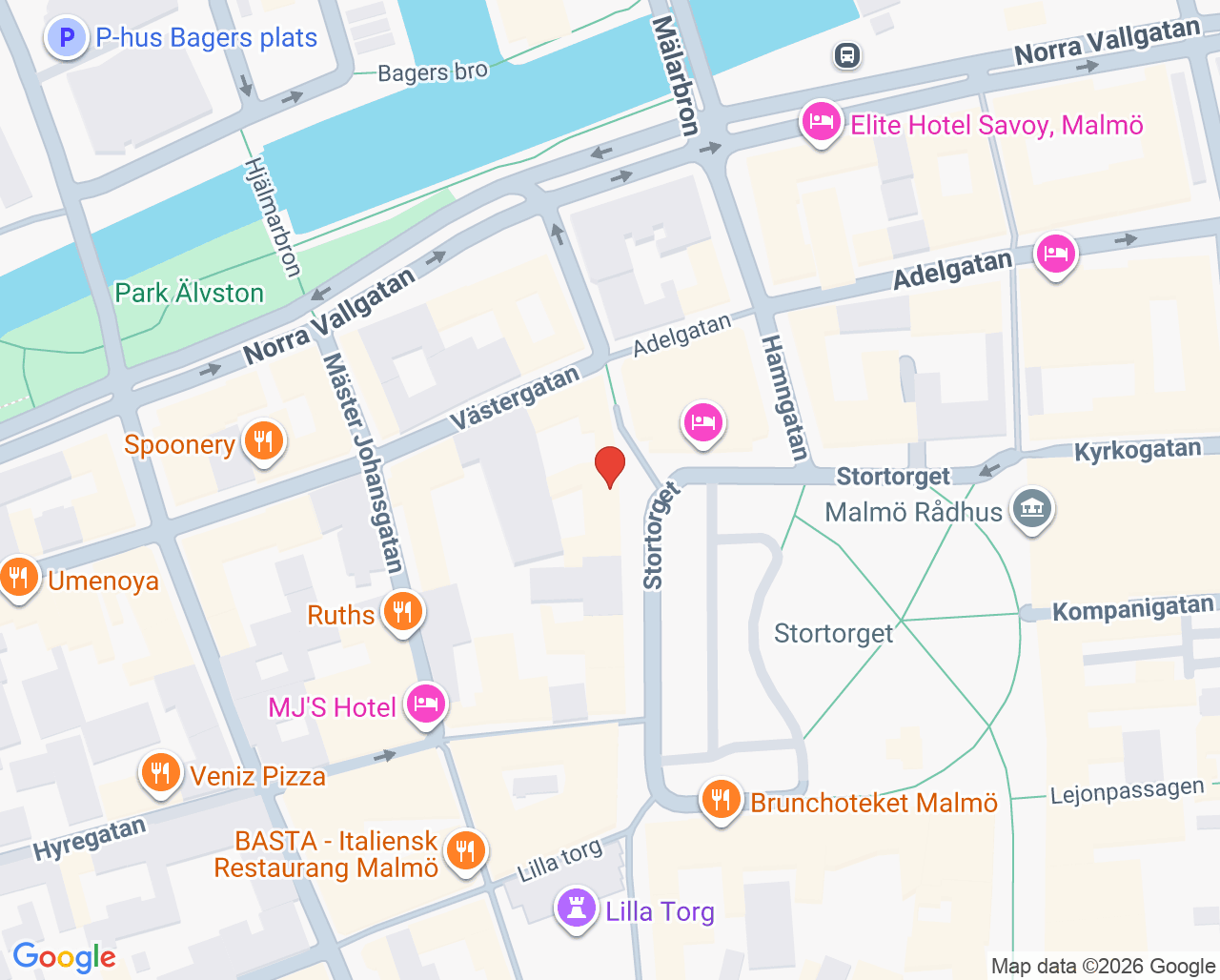 Karta till Vårda Ögon Malmö