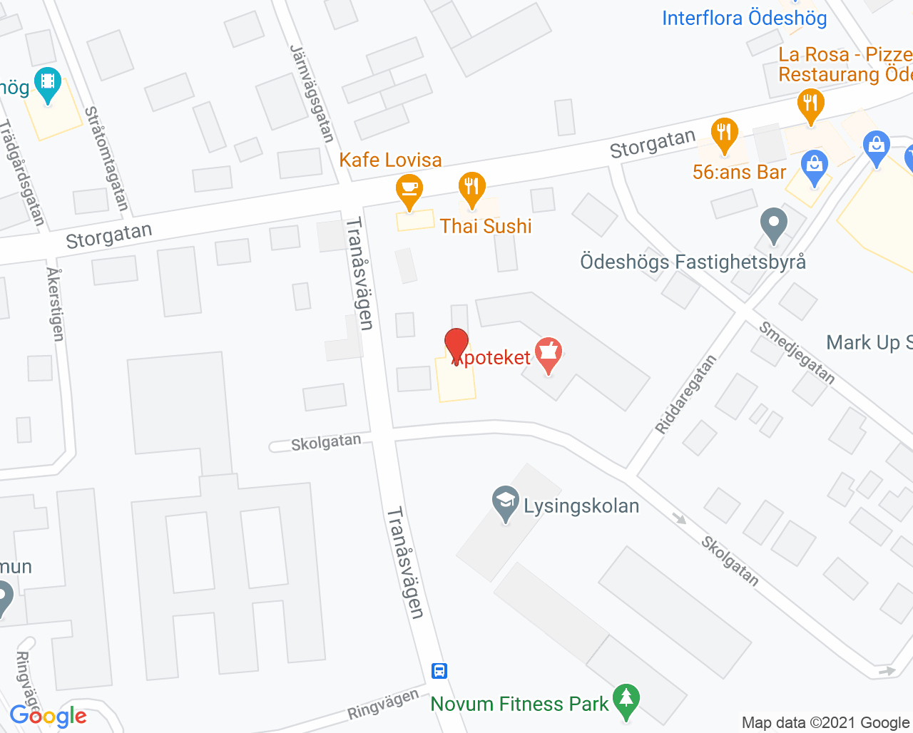 Karta till Folktandvården Ödeshög