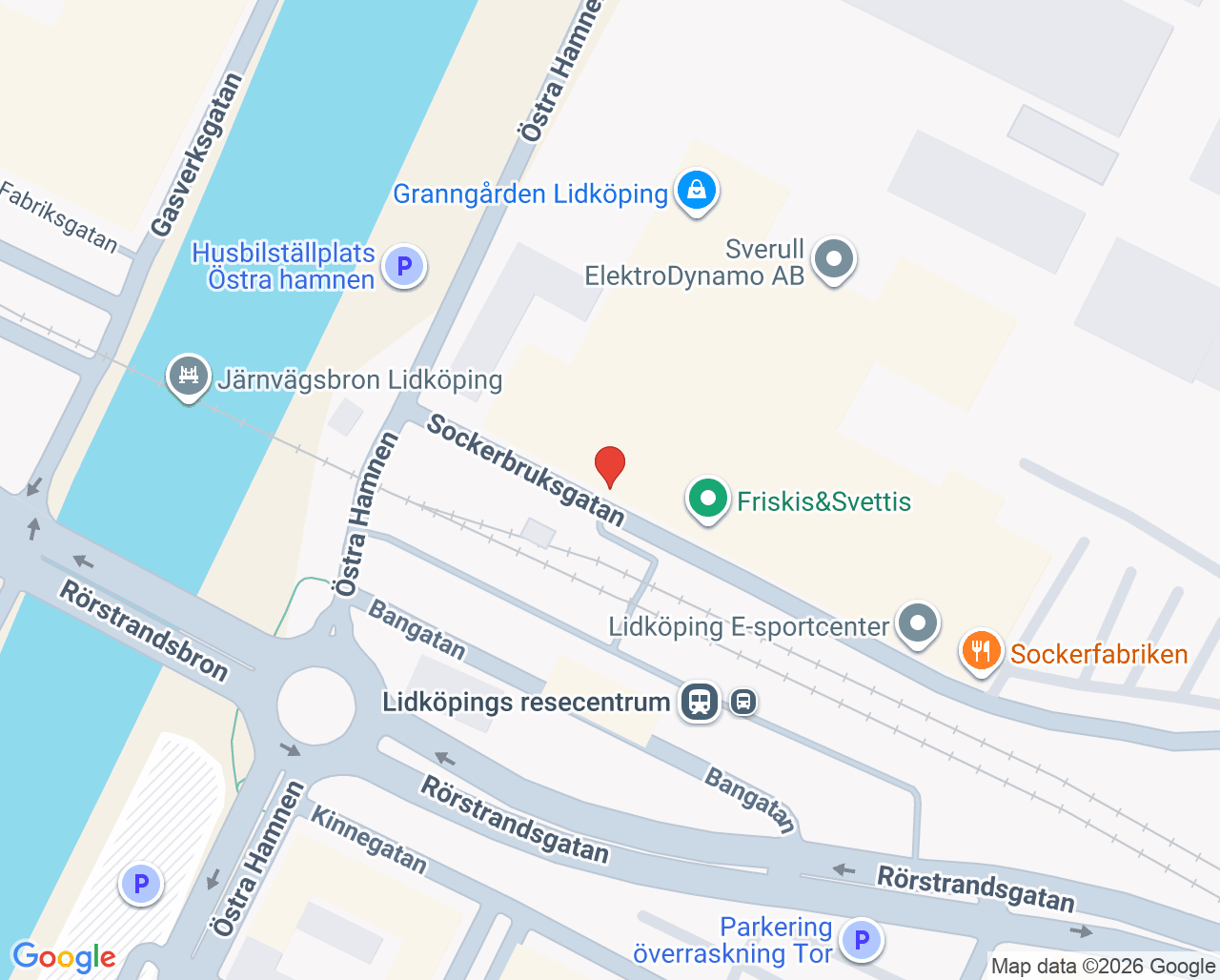 Karta till Lidköping ungdomsmottagning, Lidköping