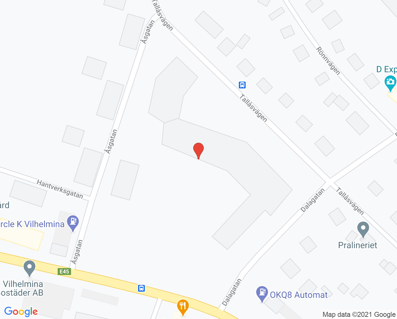 Karta till Ungdomsmottagning Vilhelmina