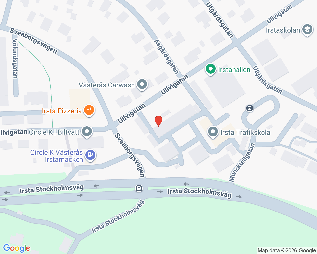 Karta till Irsta Distriktssköterskemottagning, Västerås